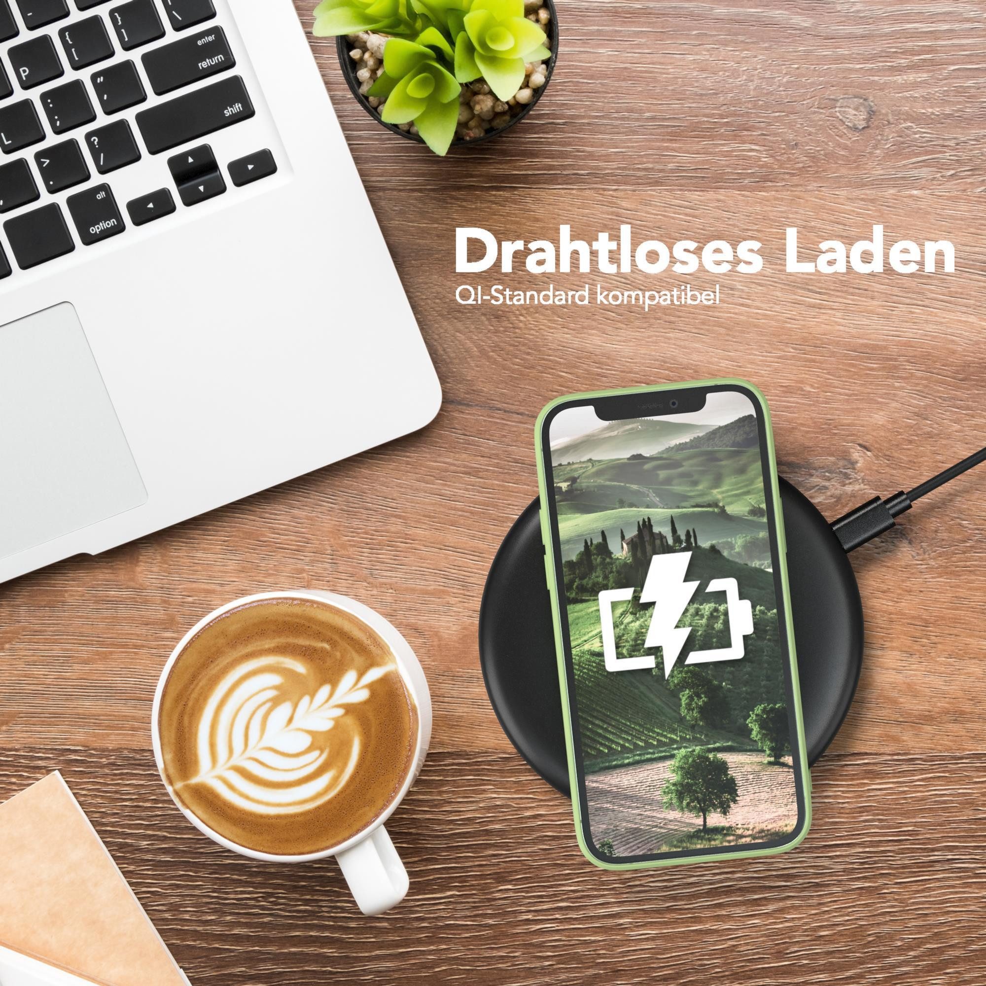 EAZY CASE Handyhülle für Apple iPhone 12 / 12 Pro Hülle Silikon 6,1 Zoll, Smart Slimcover Matt Silikon Schutzhülle mit Kameraschutz tpu Grün