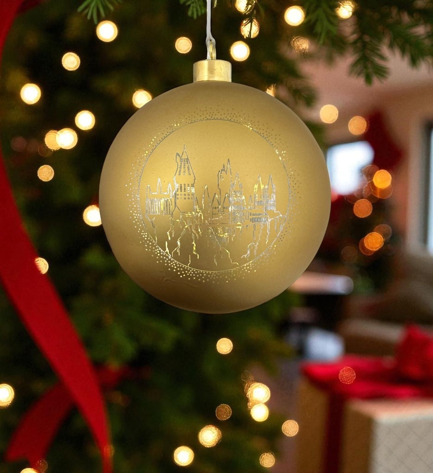 Disney LED Dekolicht Harry Potter Hogwarts Weihnachtskugel 15cm beleuchtet günstig online kaufen