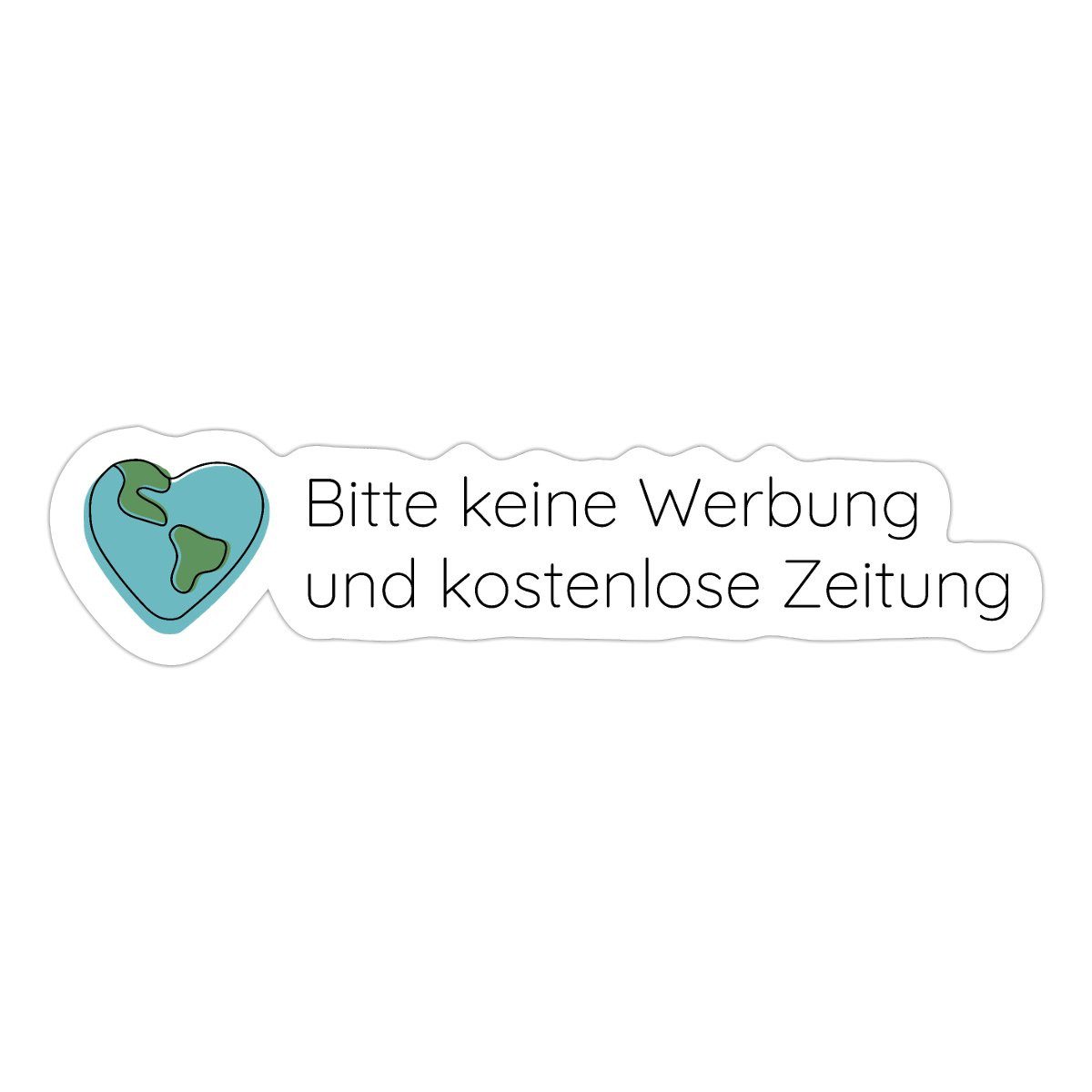 Spreadshirt Aufkleber Bitte Keine Werbung Und Kostenlose Zeitung Sticker Aufkleber