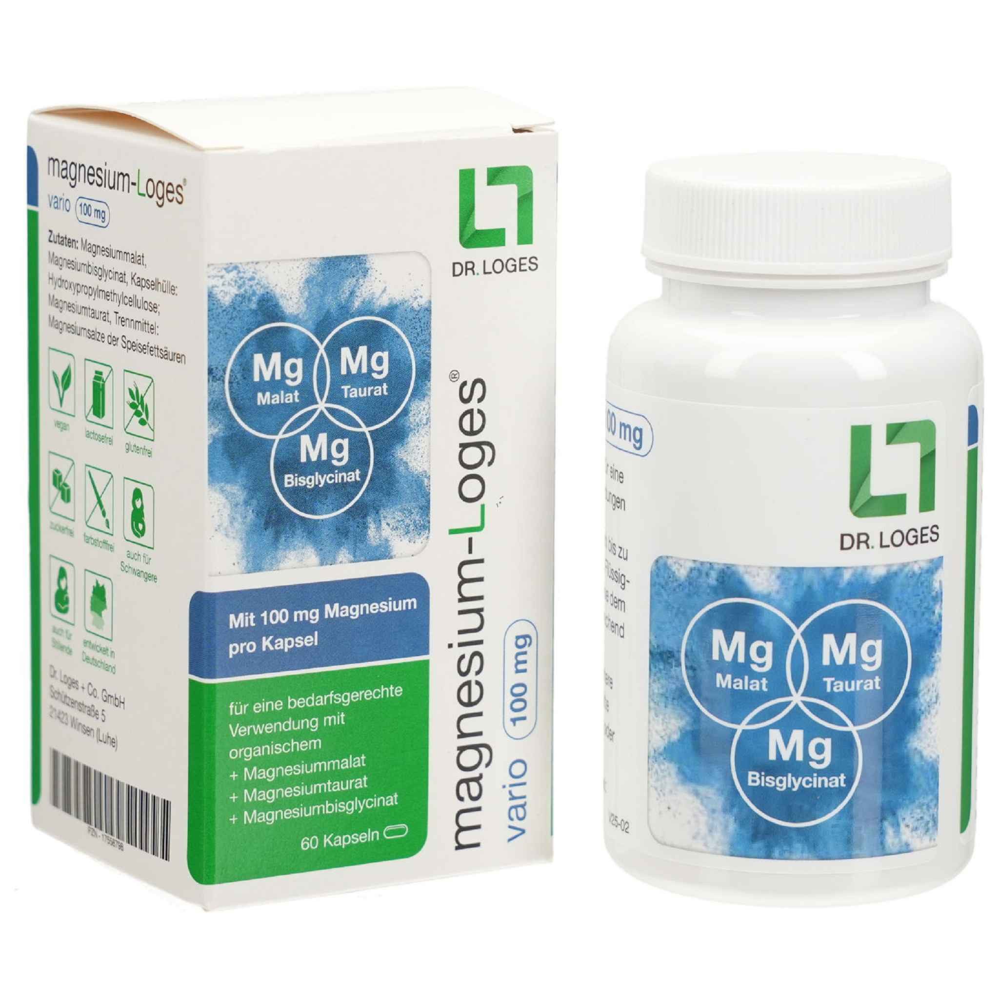 Dr. Loges + Co. GmbH MAGNESIUM-LOGES vario 100 mg Kapseln Kapsel