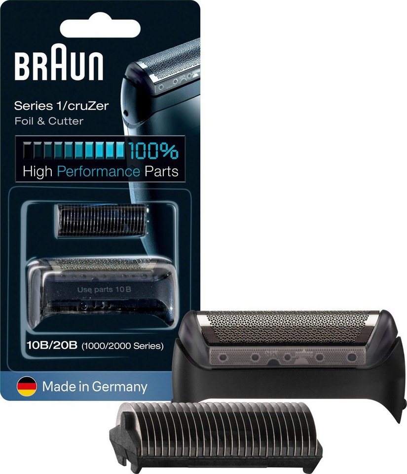 Braun Ersatzscherteil Series 1 10B, kompatibel mit cruZer und Series 1  Rasierern, Eine kleine Investition und Ihr Elektrorasierer ist wieder wie  neu