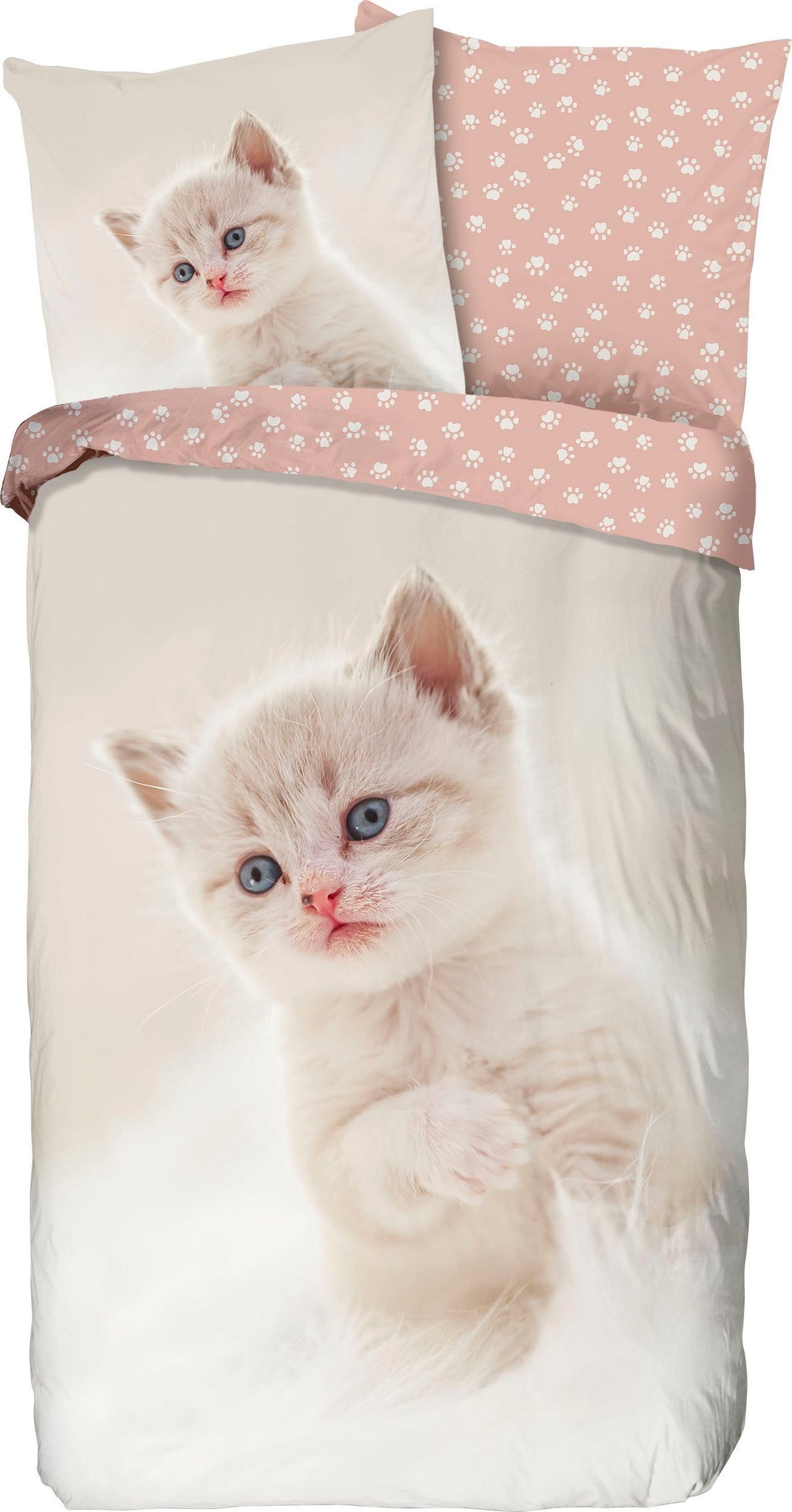 good morning Kinderbettwäsche Catty Bettwäsche-Set, Renforcé, günstig online kaufen