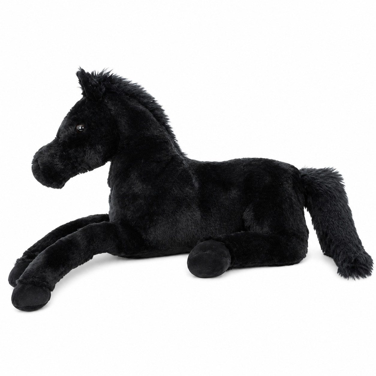 Sweety-Toys Kuscheltier Sweety Toys 10967 Fohlen Kuscheltier Pferd schwarz 90 cm, Plüschpferd