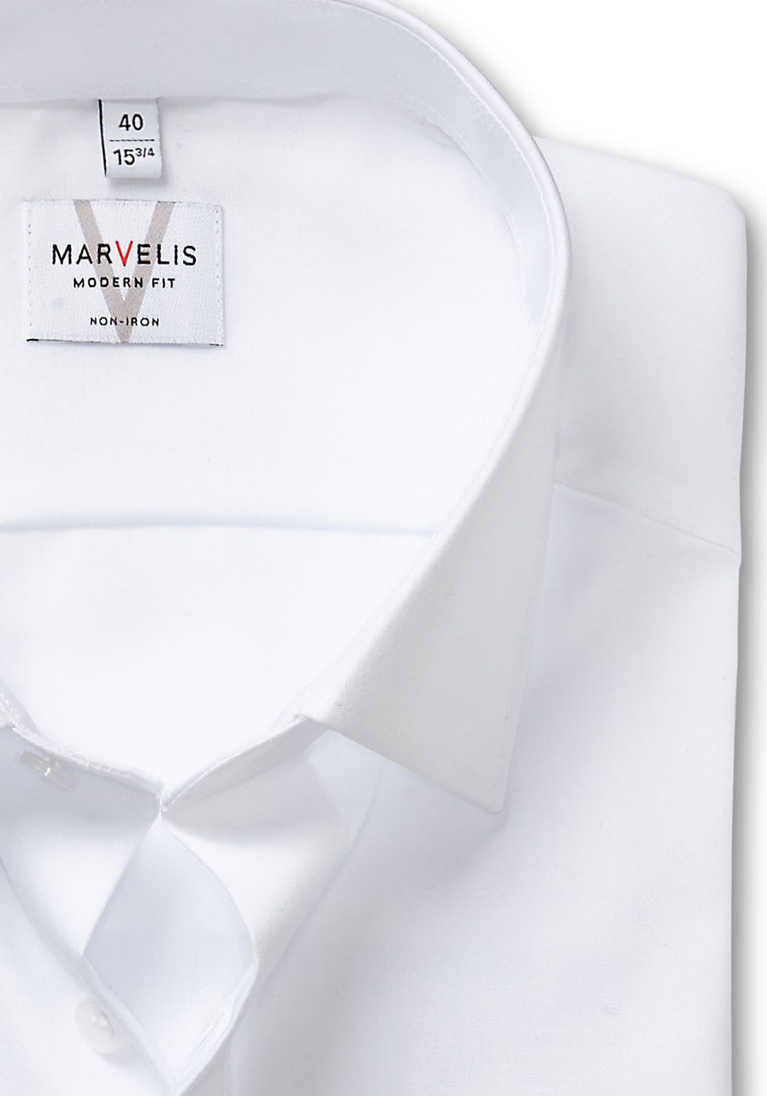 MARVELIS Langarmhemd modern fit, verlängerter Arm, Businesshemd, New-Kentkr günstig online kaufen