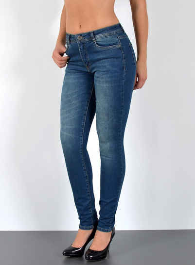 ESRA Skinny-fit-Jeans S100 Skinny Джинсы Damen High Waist Damen Hose Stretch bis Große Größe