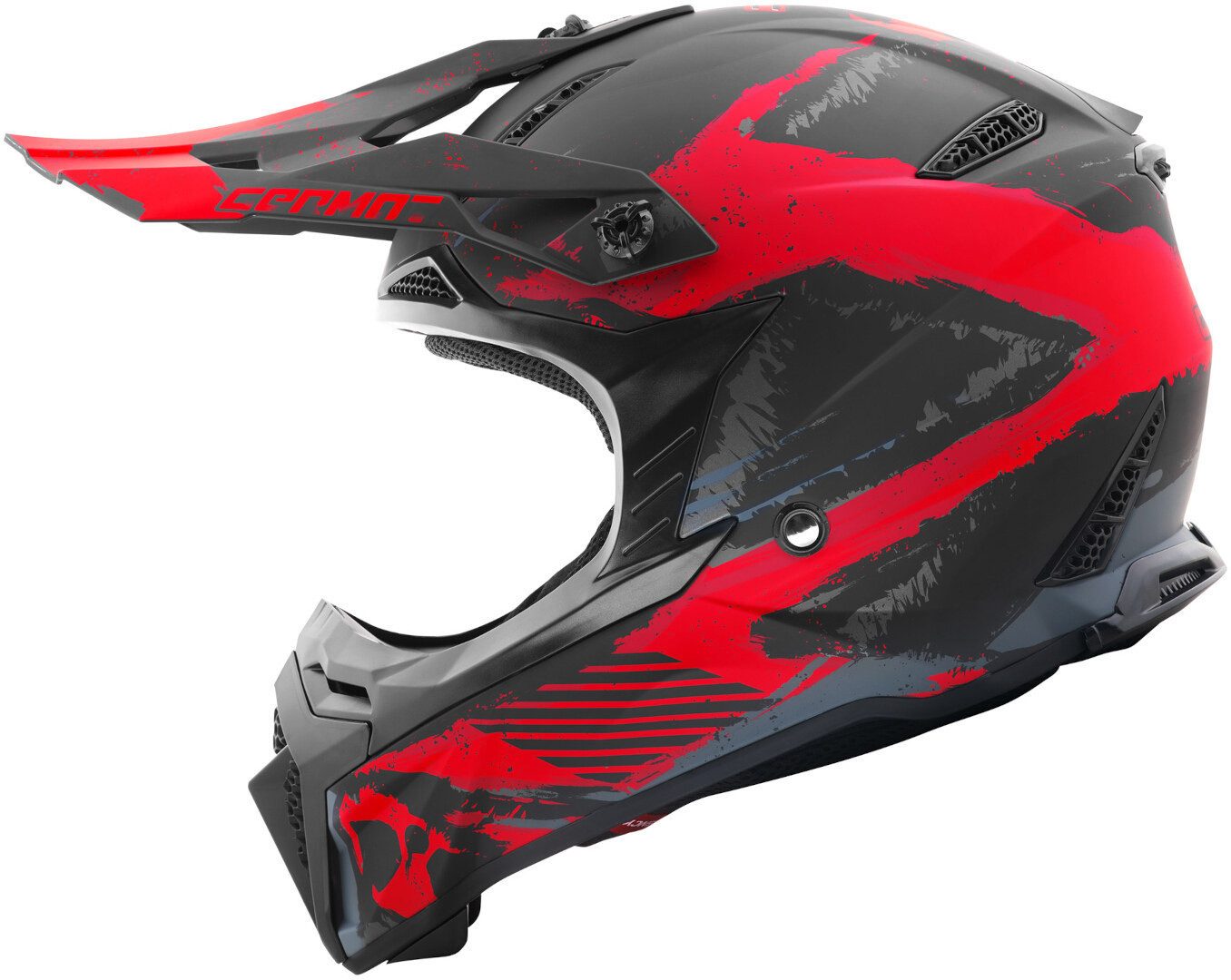 Germot Motocrosshelm GM 540 Motocross Helm, Notfallsystem-Polsterung (EQRS)