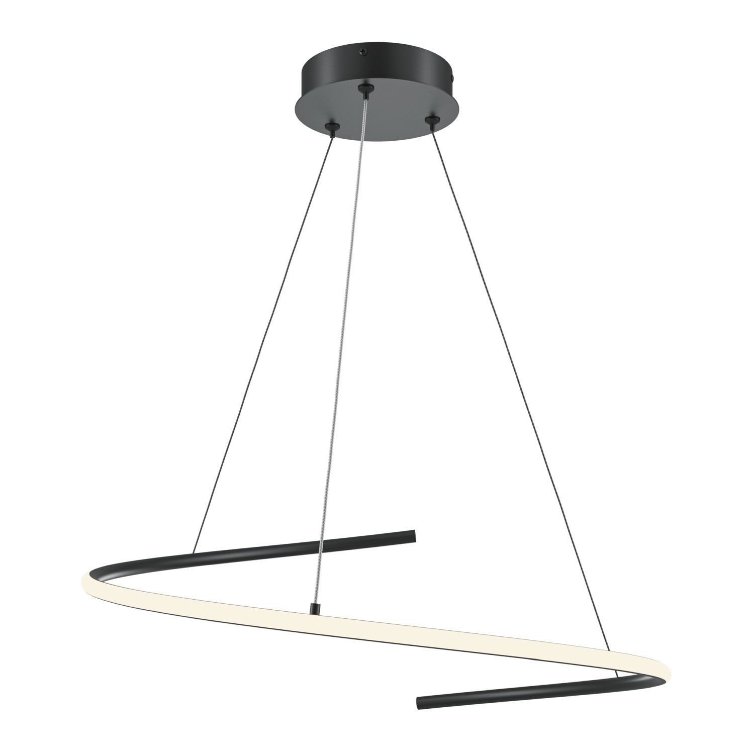 Licht-Erlebnisse Pendelleuchte HALOA, LED fest integriert, LED Aluminium 3000-4000 K warmweißes Licht 1600 lm H: max. 325,7 cm