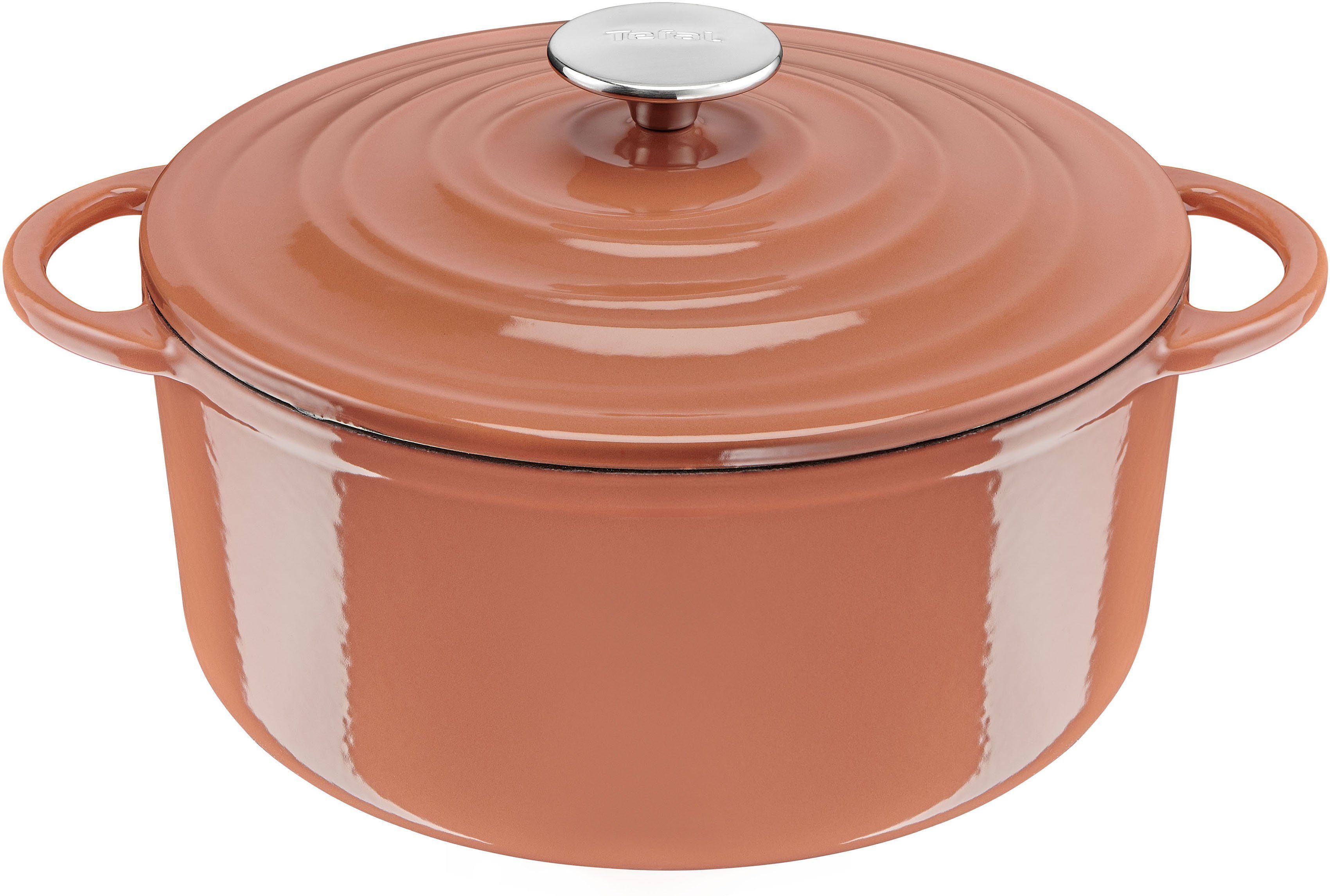 Tefal Kochtopf LOV, Gusseisen (1-tlg), aus Gusseisen, mit Emaille-Beschichtung, mit Kondensationssystem
