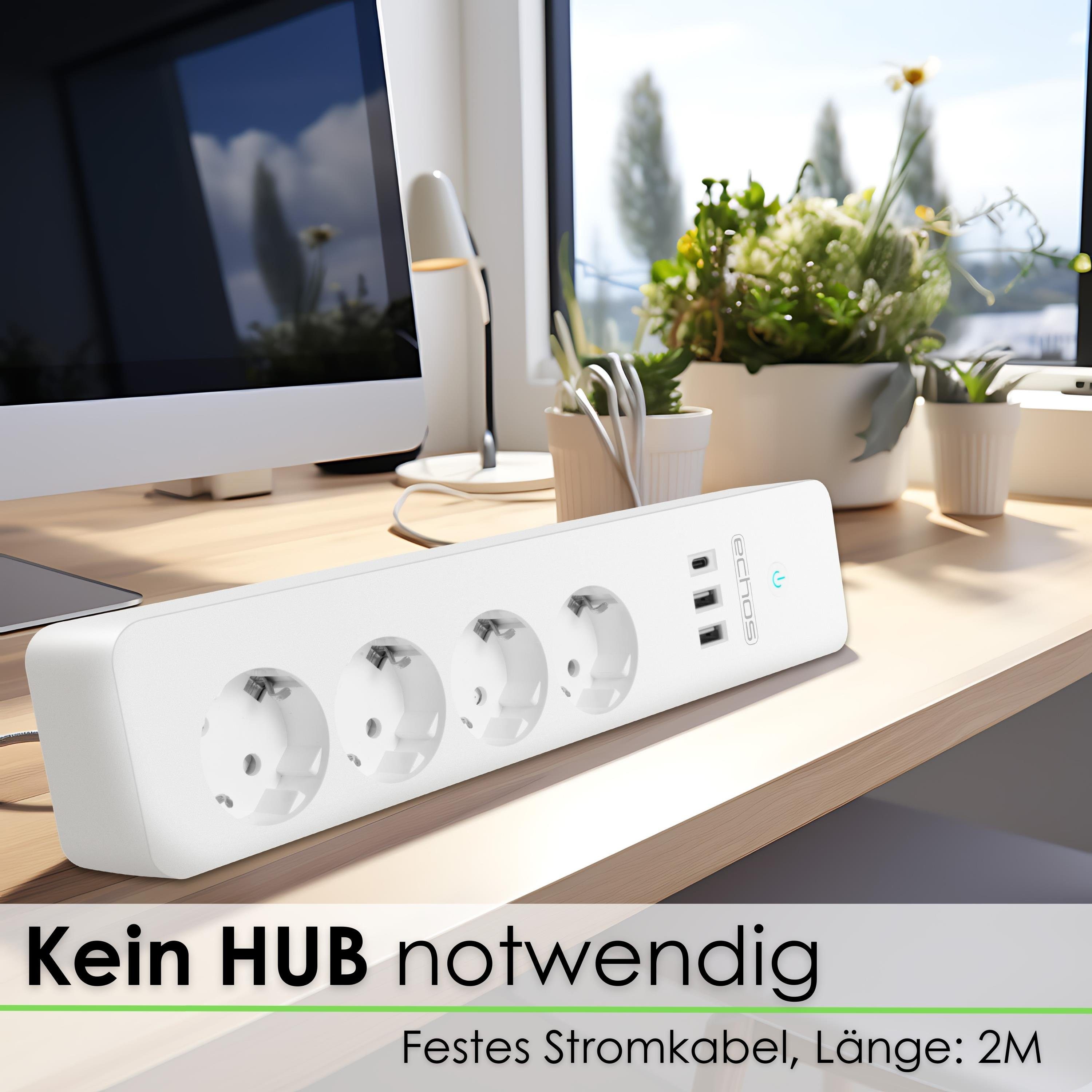 echos WLAN-Steckdose Eco-4130, max. 3680 W, Packung, 1-St., Steuerung per App, Alexa/Google kompatibel, Max. 16A, 2.0 Meter Kabel