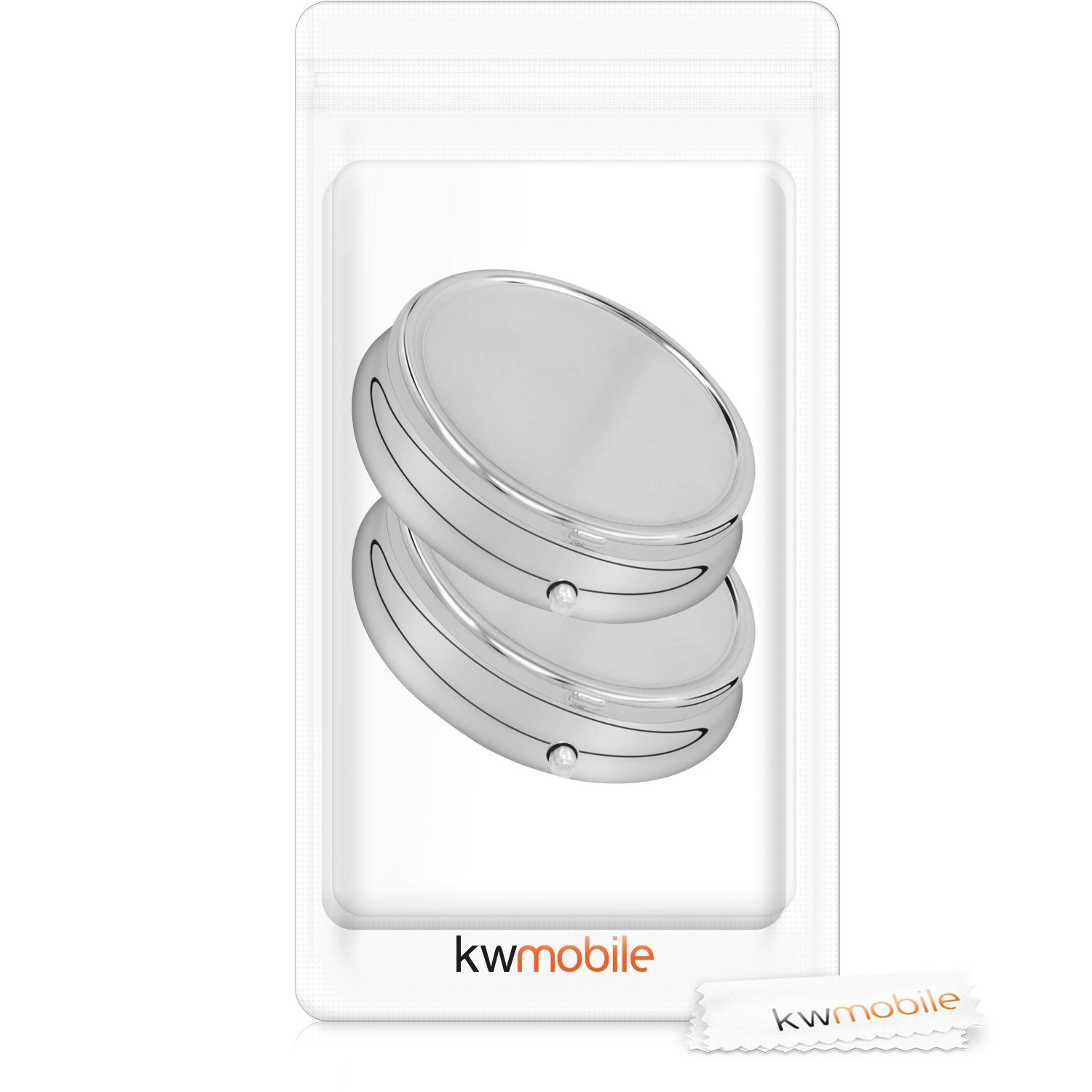 kwmobile Pillendose kwmobile 2x Edelstahl Pillendose mit 3 Fächern - 5,2 x 1,7cm - runde (2 St), 2x Edelstahl Pillendose mit 3 Fächern - runde Tablettendose Box