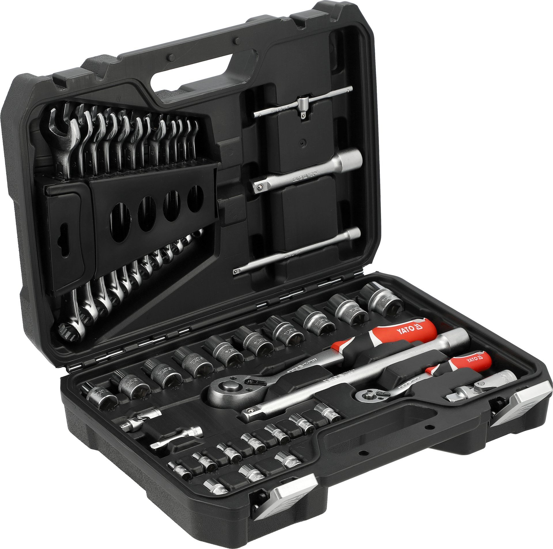 Yato Werkzeugset Werkzeugset 1/4" & 1/2" 41-teilig, (Werkstatt, Garage, Hobby, Keller)