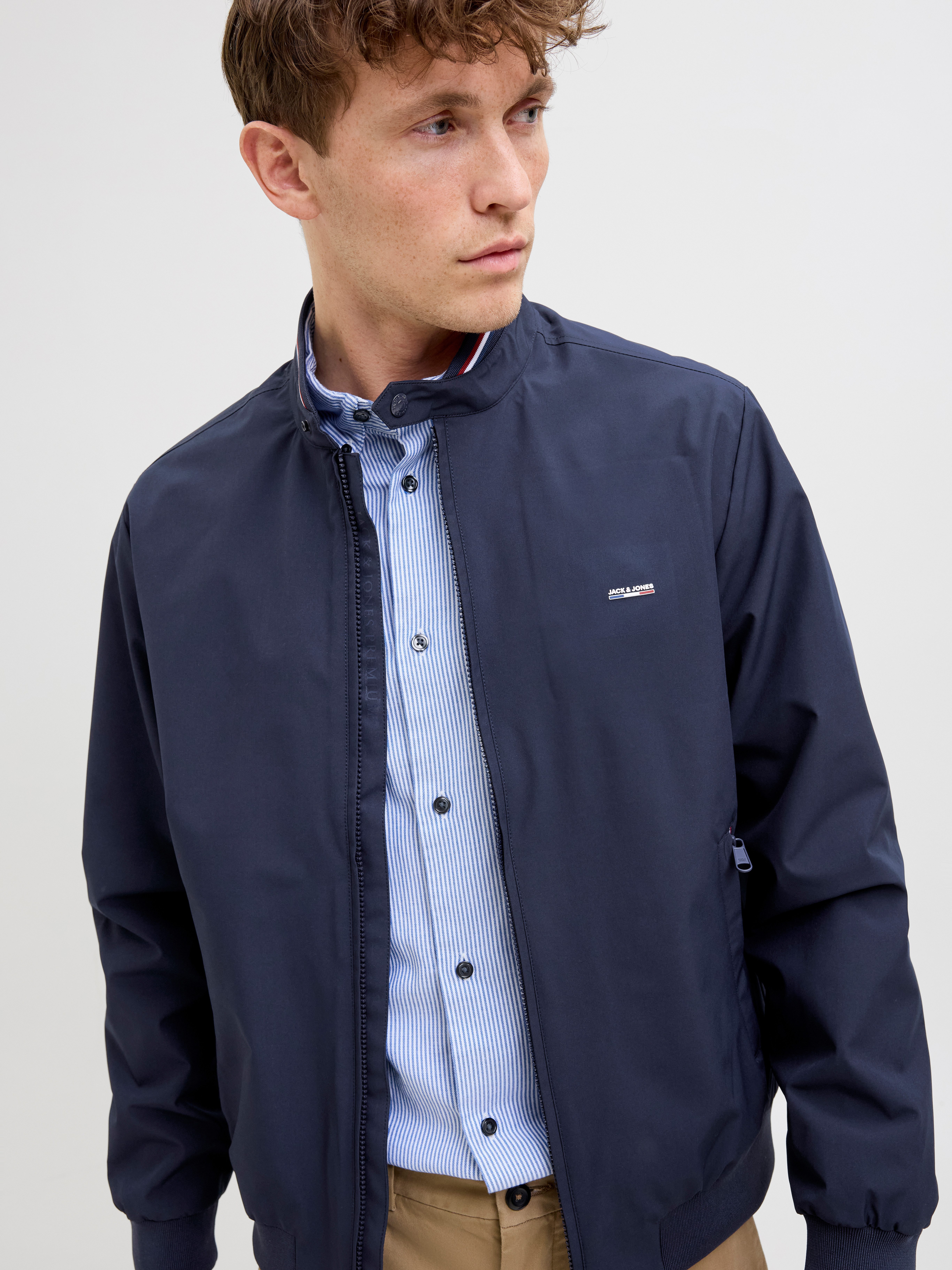 Jack & Jones Bomberjacke JPRBLUBRAD BOMBER JACKET SN Materialmix, regular f günstig online kaufen