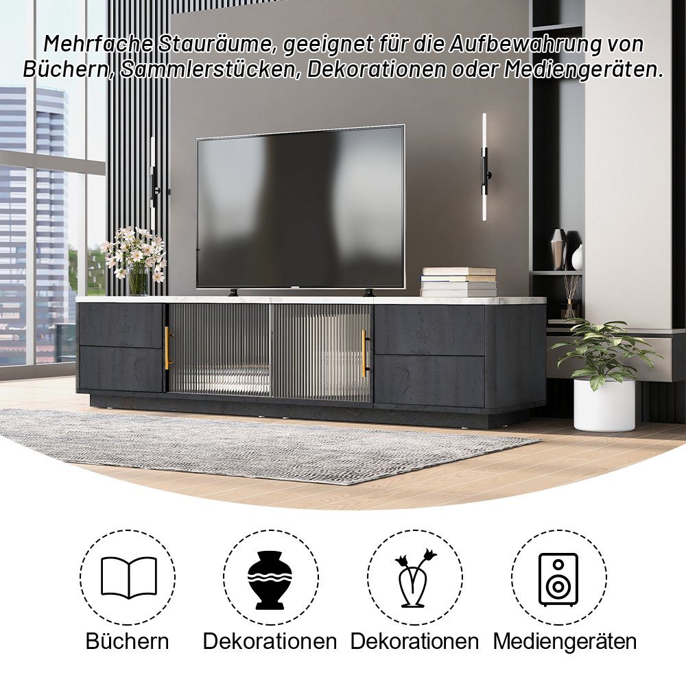Merax Lowboard mit Push-to-Open Funktion, TV-Schrank, günstig online kaufen