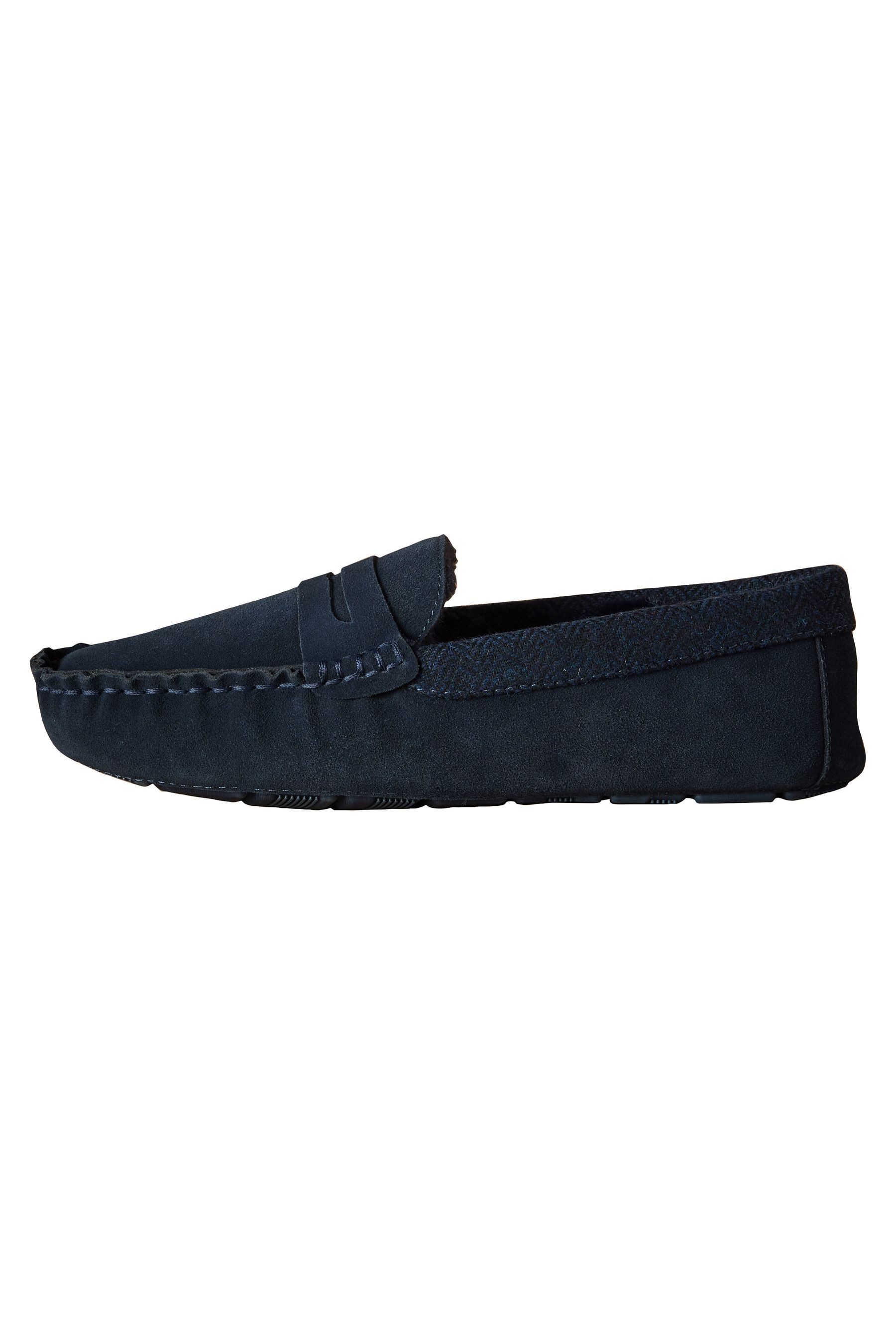 Next Signature Mokassin-Slipper, Premium-Veloursleder Hausschuh