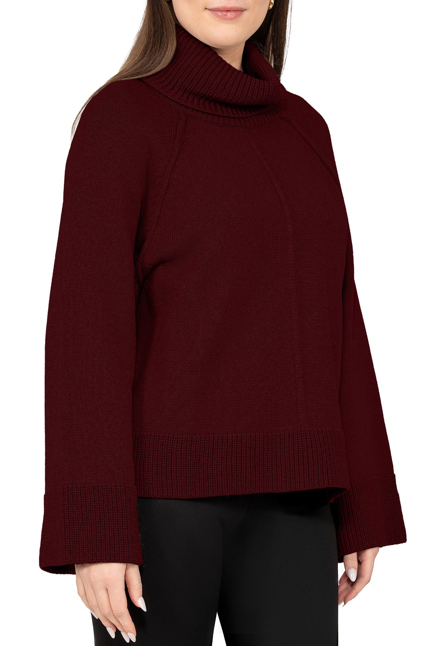 Reichstadt Rollkragenpullover Damen Relaxed Fit Pullover mit Rollkragen 25RSW097 (1-tlg) Moderner Oversize Rollkragenpullover