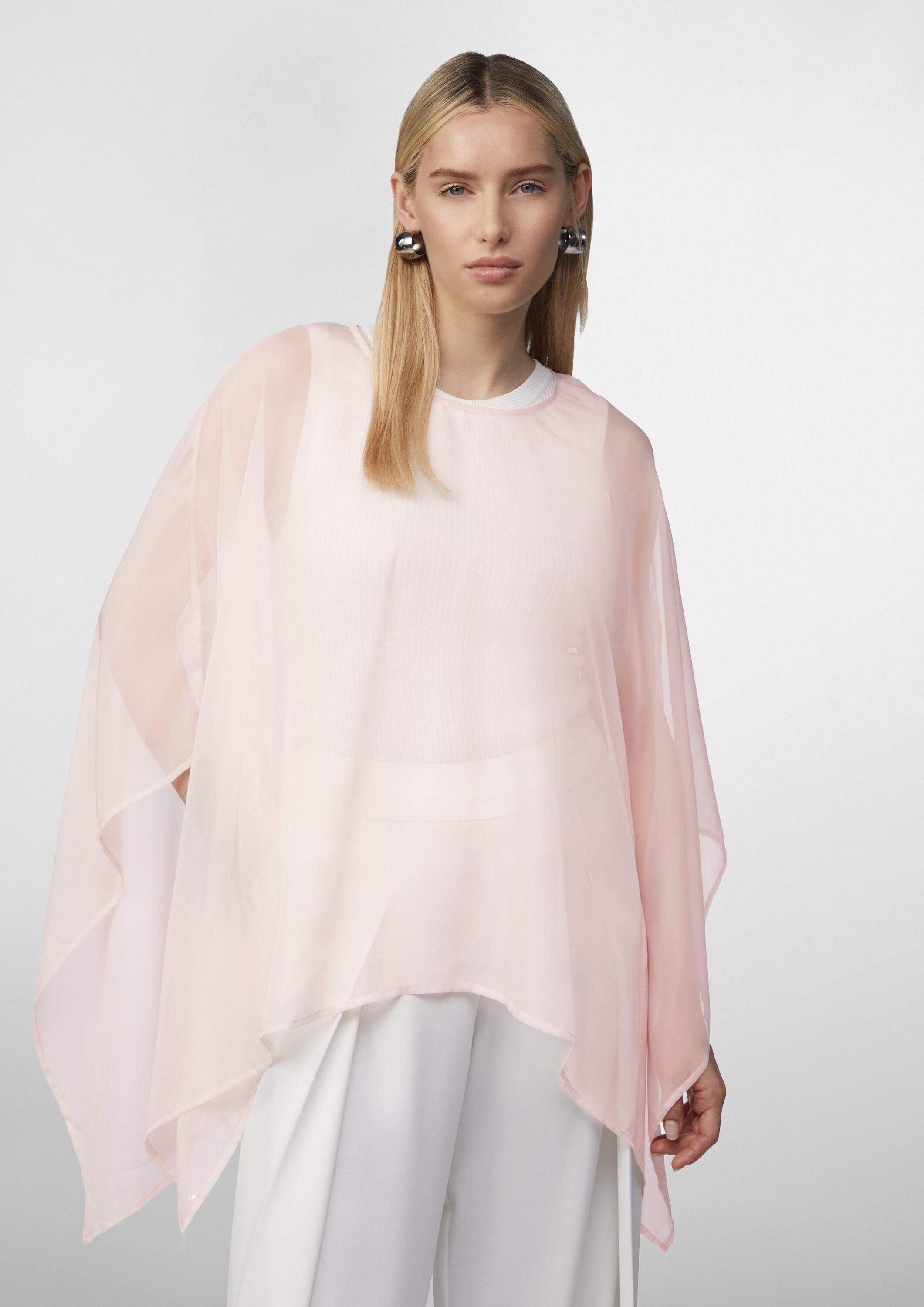 comma Poncho Indoor-Poncho Leichtes Poncho-Cape aus Chiffon
