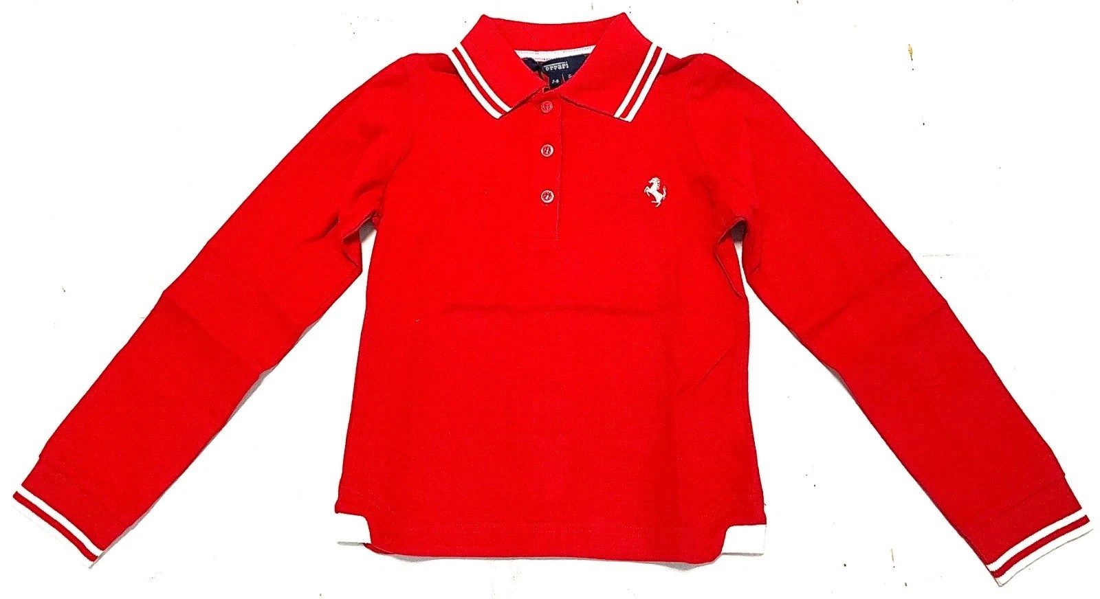 Ferrari Langarm-Poloshirt Ferrari Kinder Poloshirt, Scuderia Ferrari Girl L/S POLO Logo