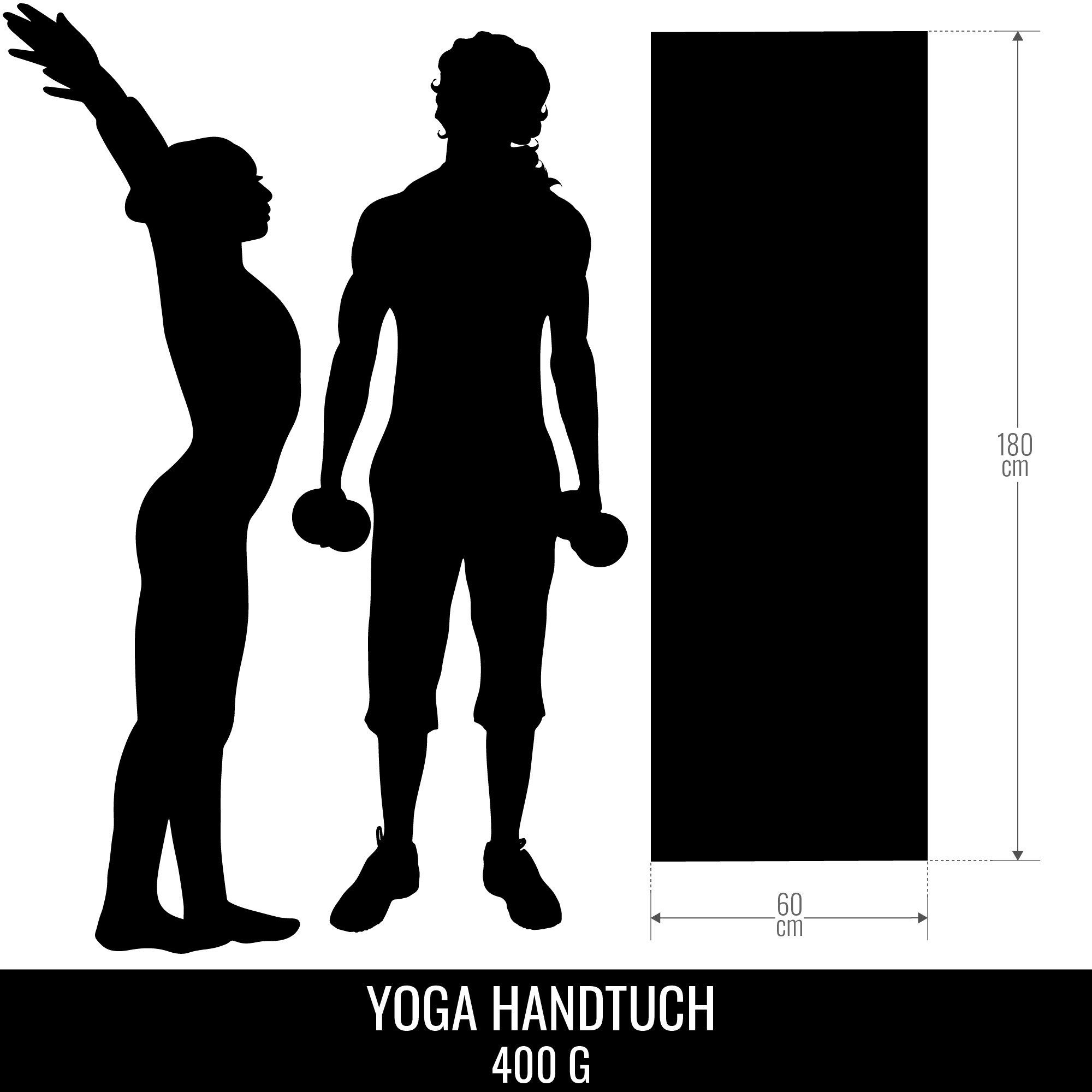 GORILLA SPORTS Sporthandtuch Yoga Saugfähig, Dunkelrot Towel, Schnelltrocknend 180x60cm, Handtuch Strandtuch