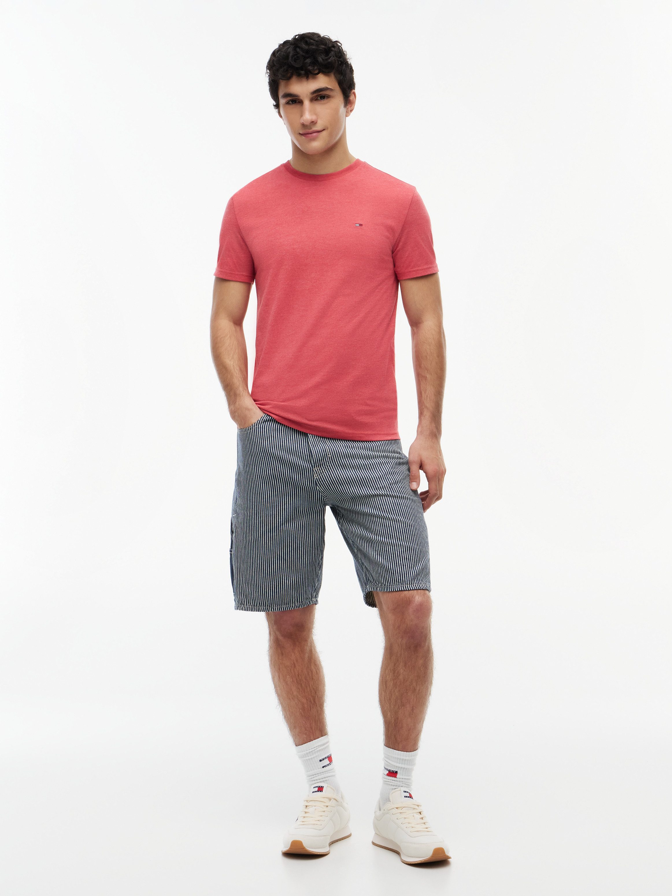 Tommy Jeans T-Shirt TJM XSLIM JASPE HTR TEE EXT Mit Rundhalsausschnitt