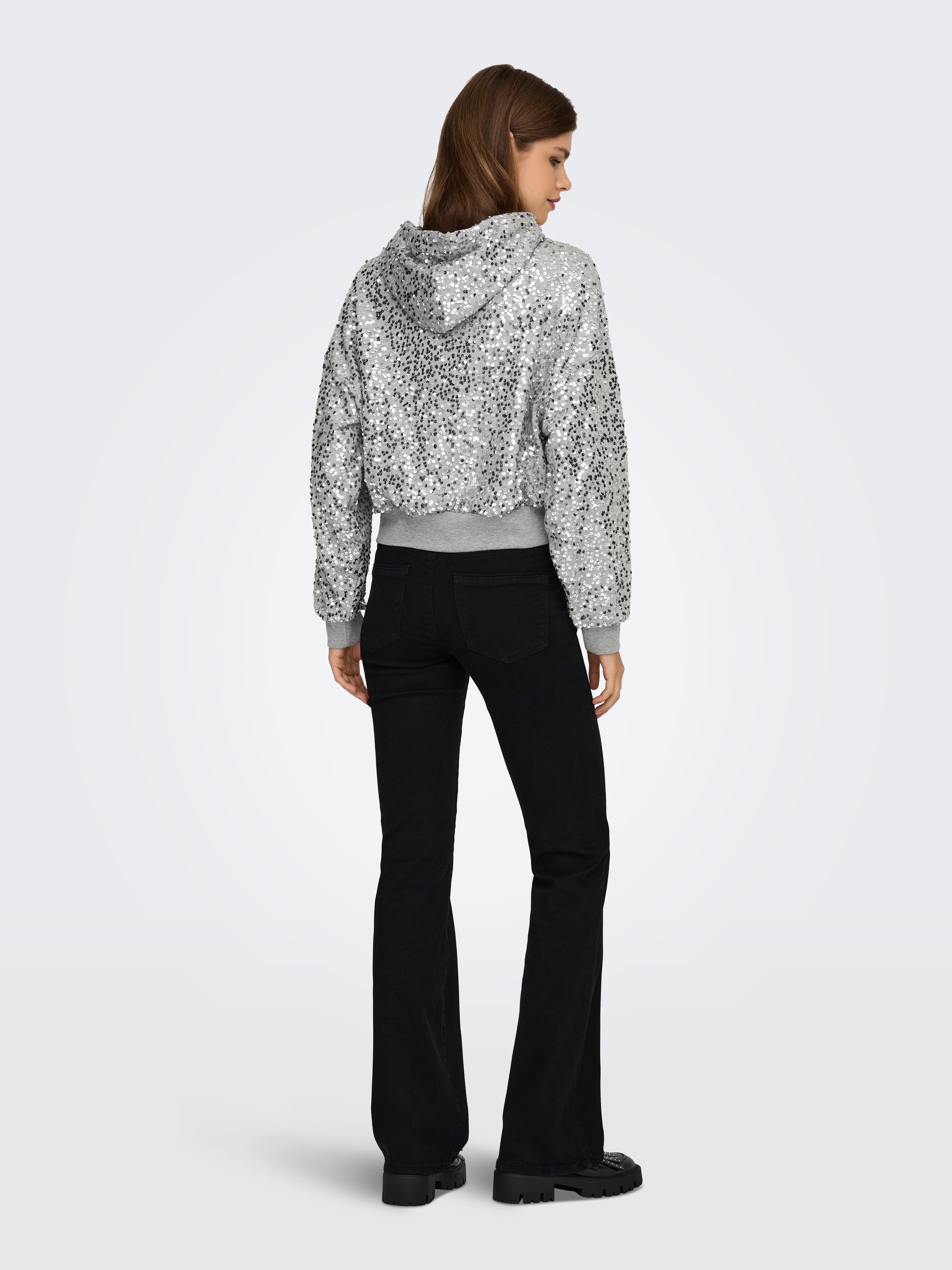 ONLY Kapuzensweatshirt ONLJADA L/S SEQUINS HOOD SWT