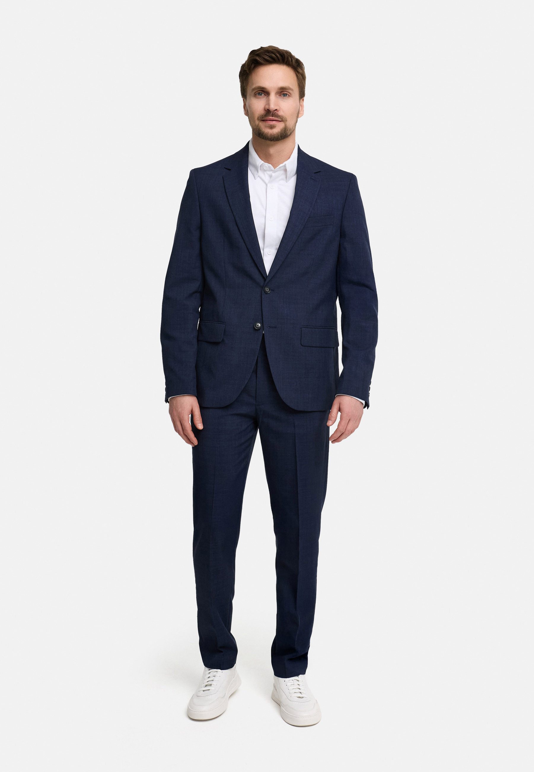 Jeff Anzug JFElliot Set Moderner Anzug mit cleanem Schnitt und feiner Struktur