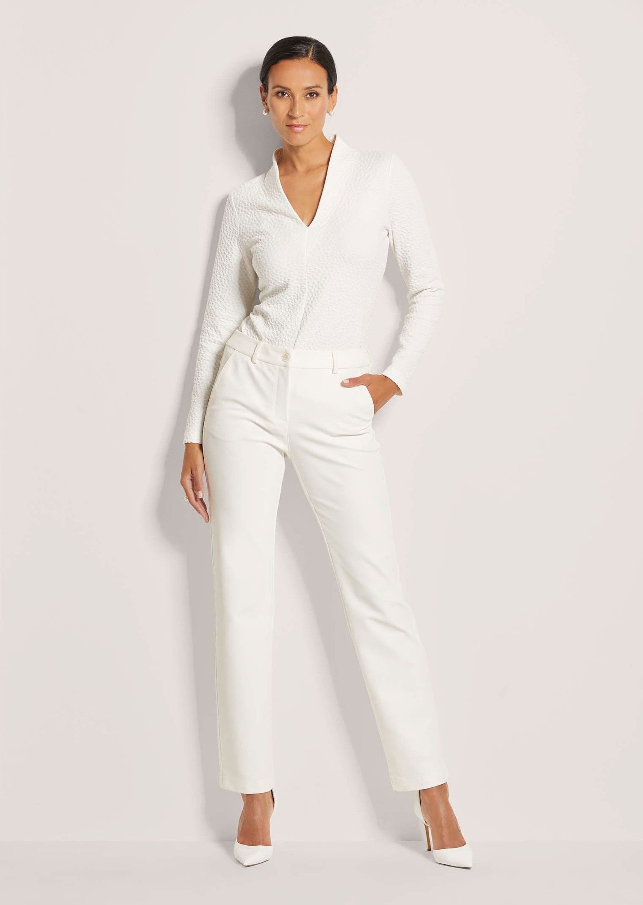 MADELEINE Stoffhose Elegante Stretchhose mit Formbund Stoffhose mit Schubta günstig online kaufen