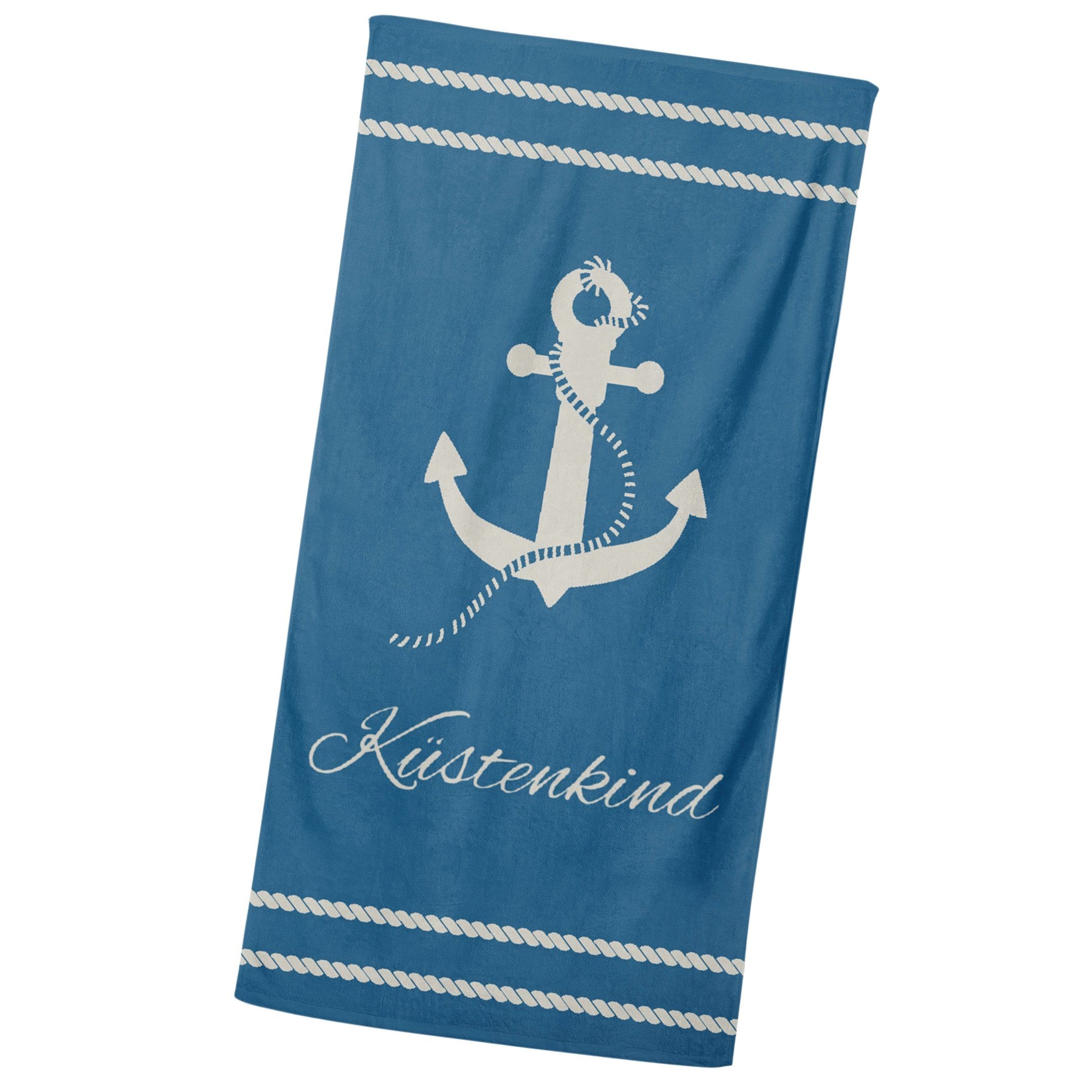 MTOnlinehandel Badetuch Küstenkind Strandtuch / Strandlaken 90x180 cm, 100% günstig online kaufen