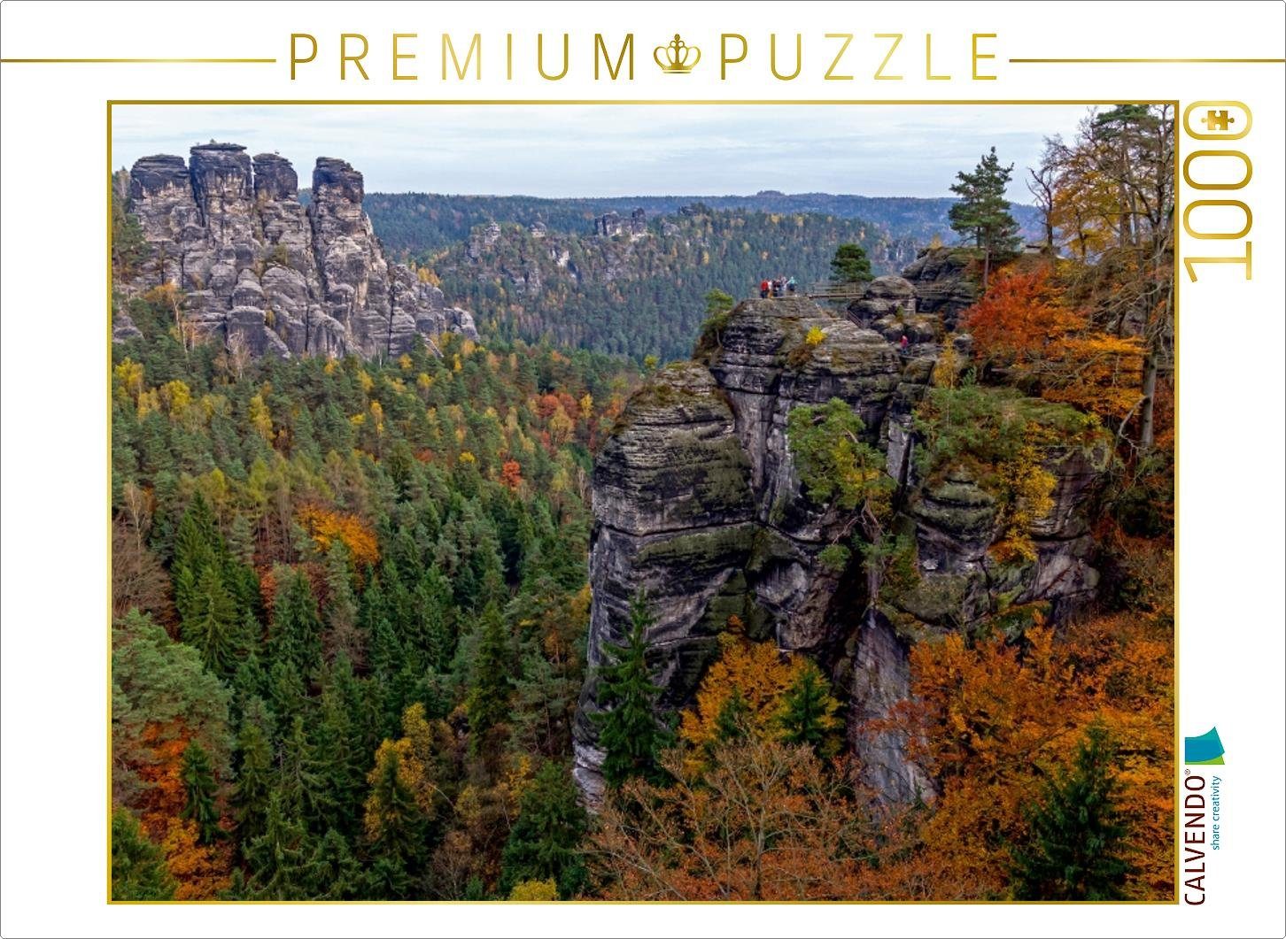 Puzzle CALVENDO Puzzle Im Elbsandsteingebirge 1000 Teile Lege-Größe 64 x 48 cm Foto-Puzzle Bild von wkbilder