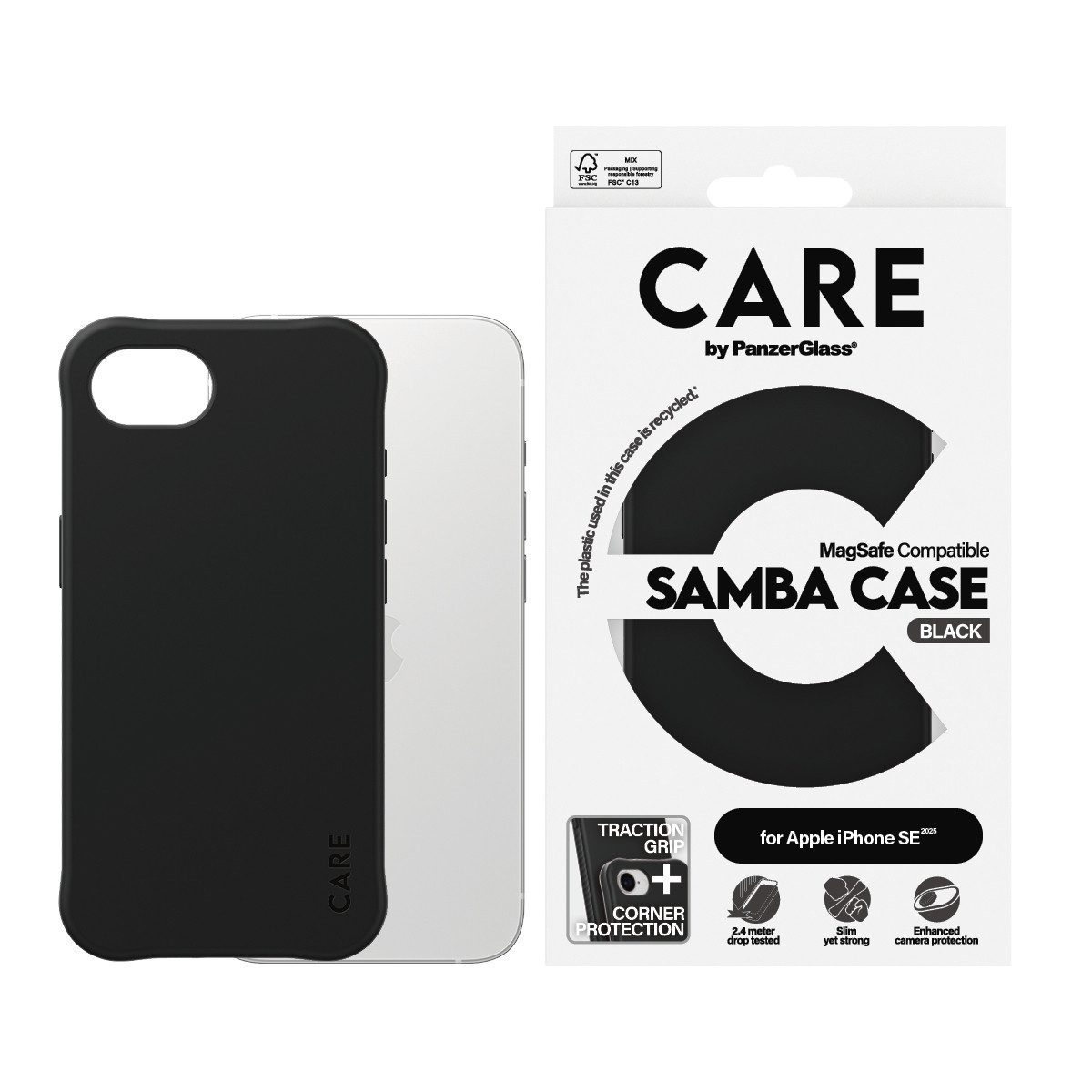 CARE by PanzerGlass Handyhülle Fashionable Case Samba mit MagSafe, Backcover, Schutzhülle, Handyschutzhülle, Case, Schutzcase, stoßfest