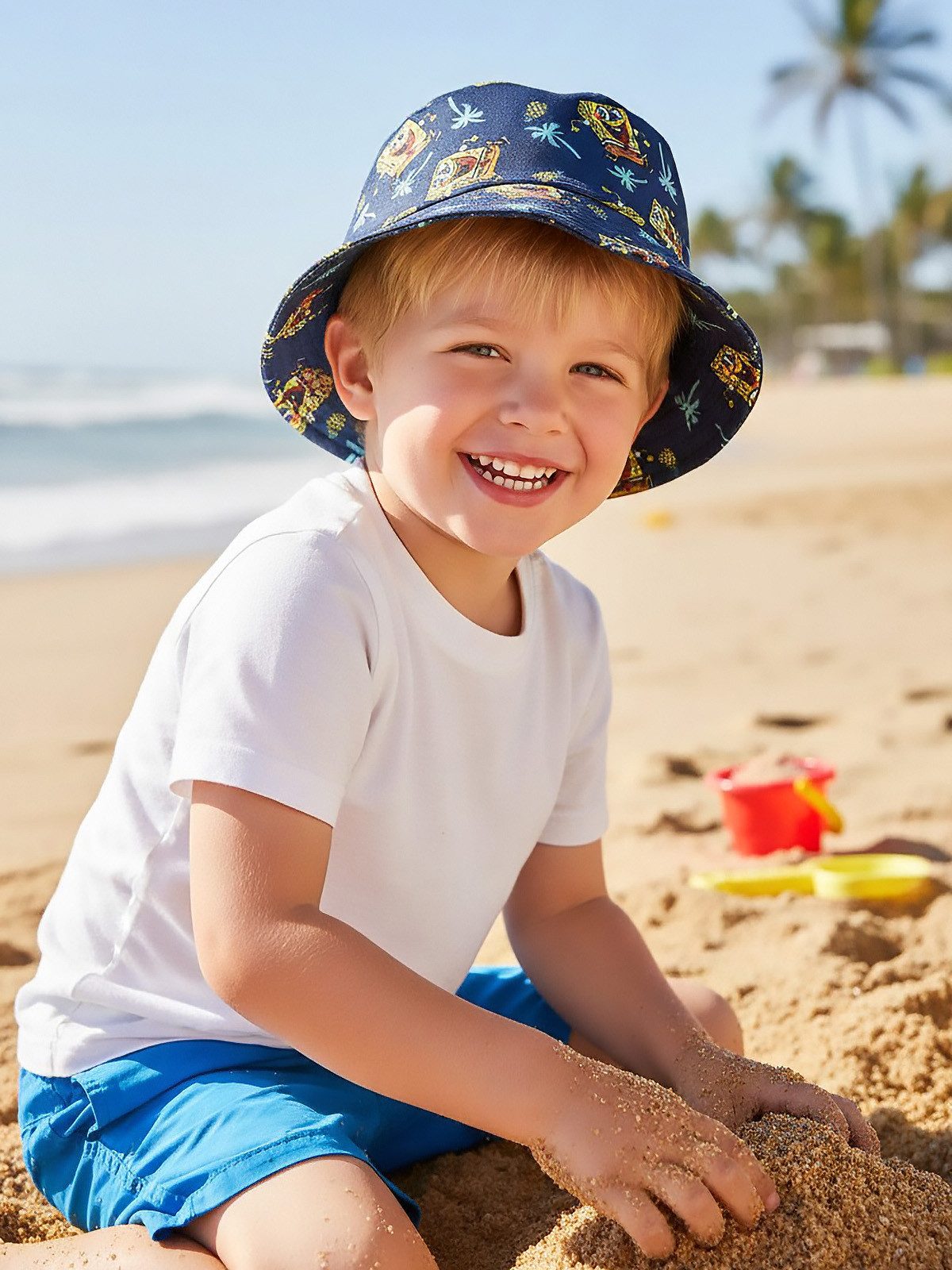 United Labels® Fischerhut Spongebob Schwammkopf Fischerhut Bucket Hat Sonnenhut Anglerhut