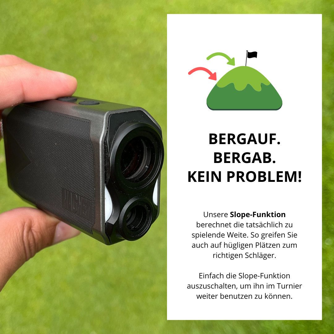 RocketGolf Golflaser Birdie Tour Golf-GPS-Gerät (Golf-Entfernungsmesser, FlagFinder, Premium-Akku, Slope)