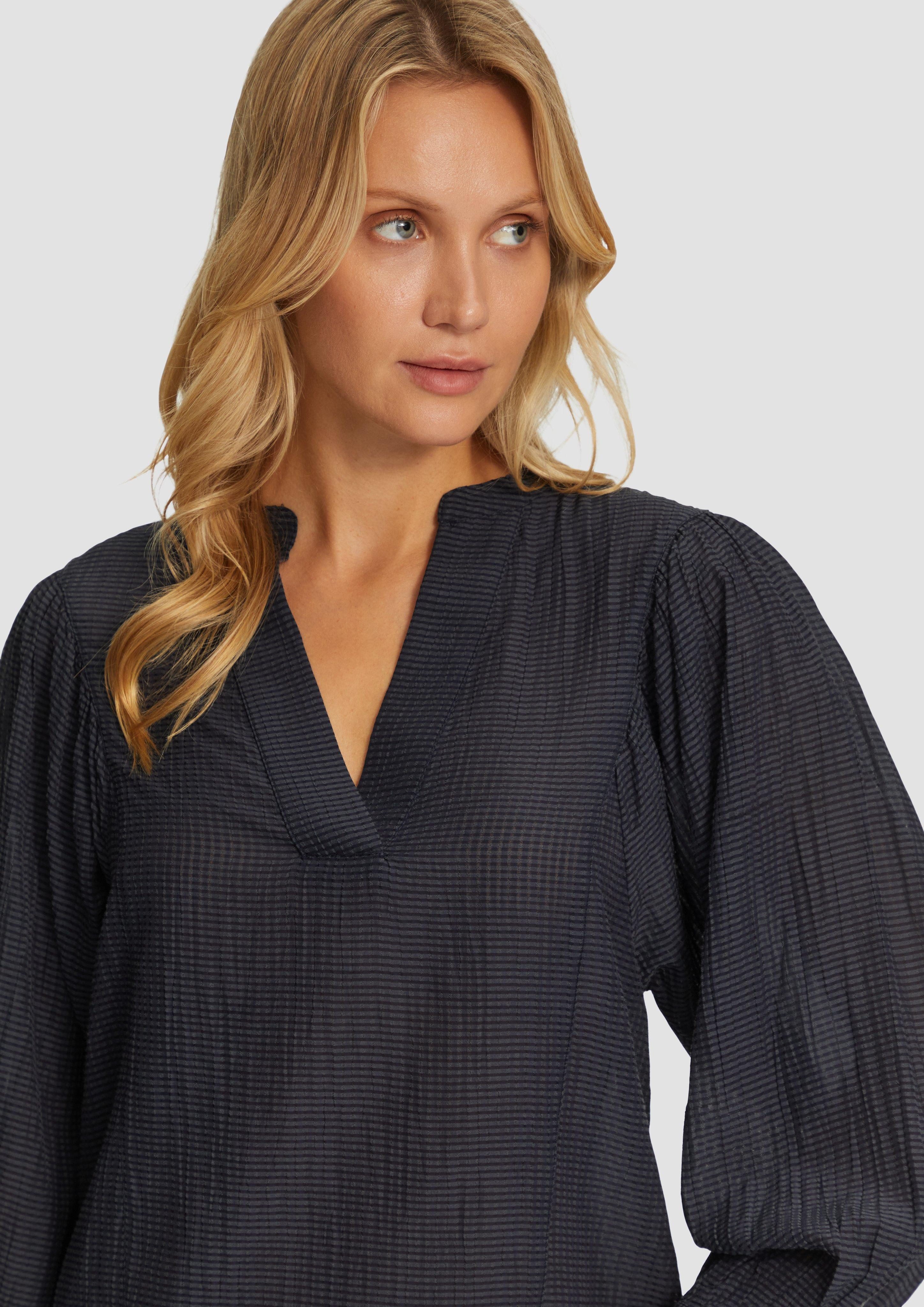 s.Oliver Langarmbluse Transparente Bluse mit Strukturmuster günstig online kaufen