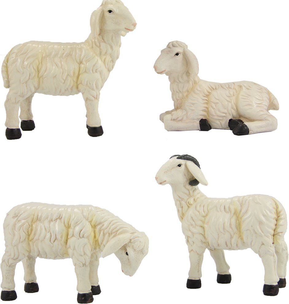 4x Schafe in Höhe 12,6 Widder, cm: Tierfigur mit FADEDA FADEDA St) (4