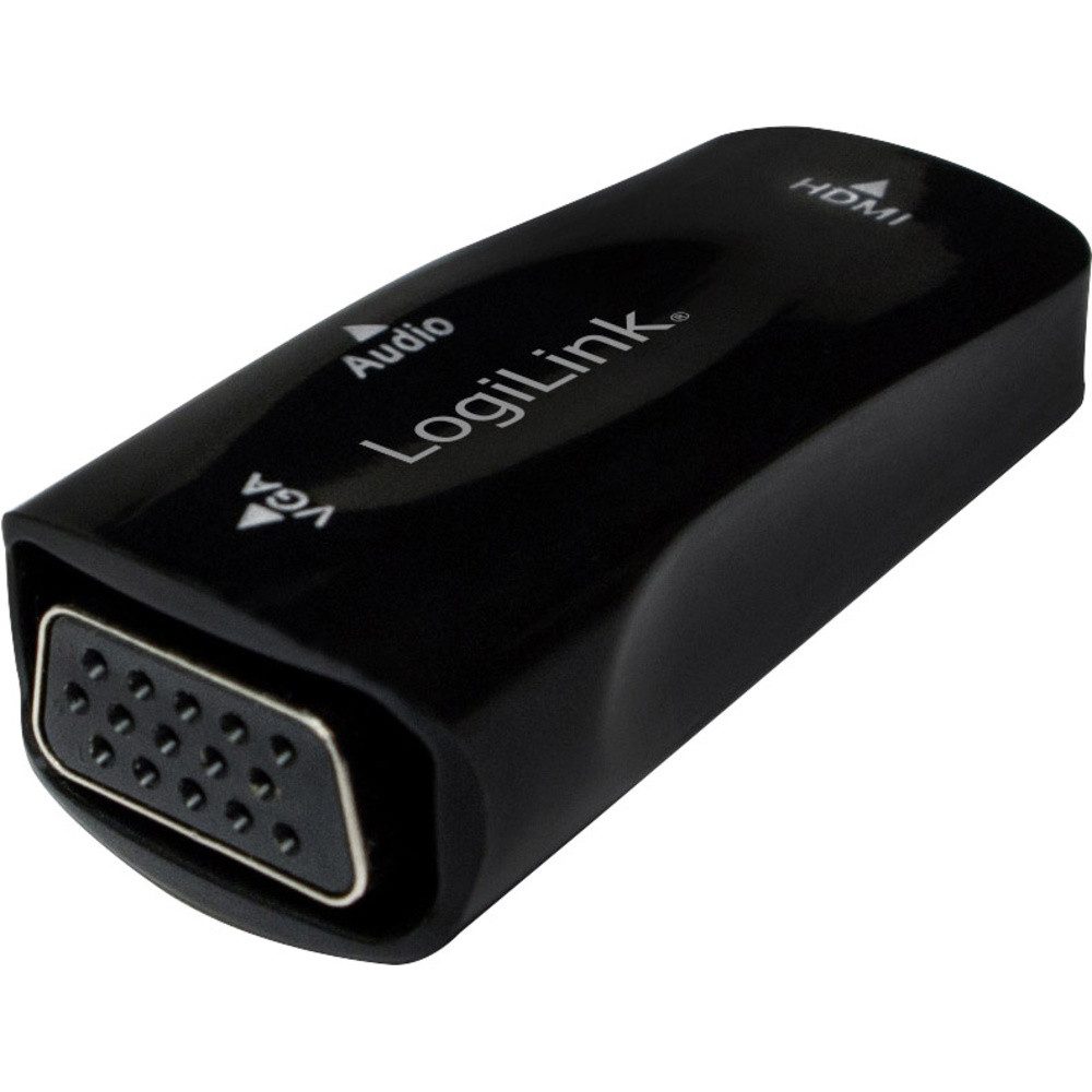 LogiLink CV0108 Adapter [1x HDMI-Buchse - 1x VGA-Buchse] Schwarz TV-Adapter