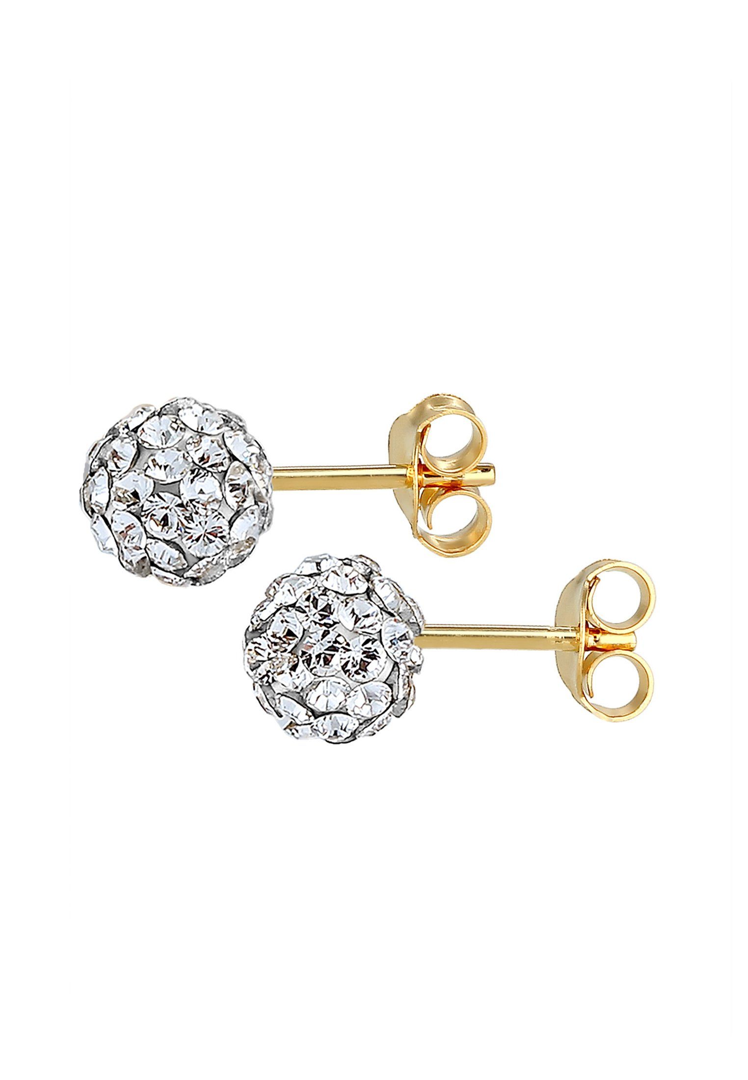 Elli Paar Ohrstecker Kugel Funkelnd 925 Silber, mit Kristallen von Swarovski®