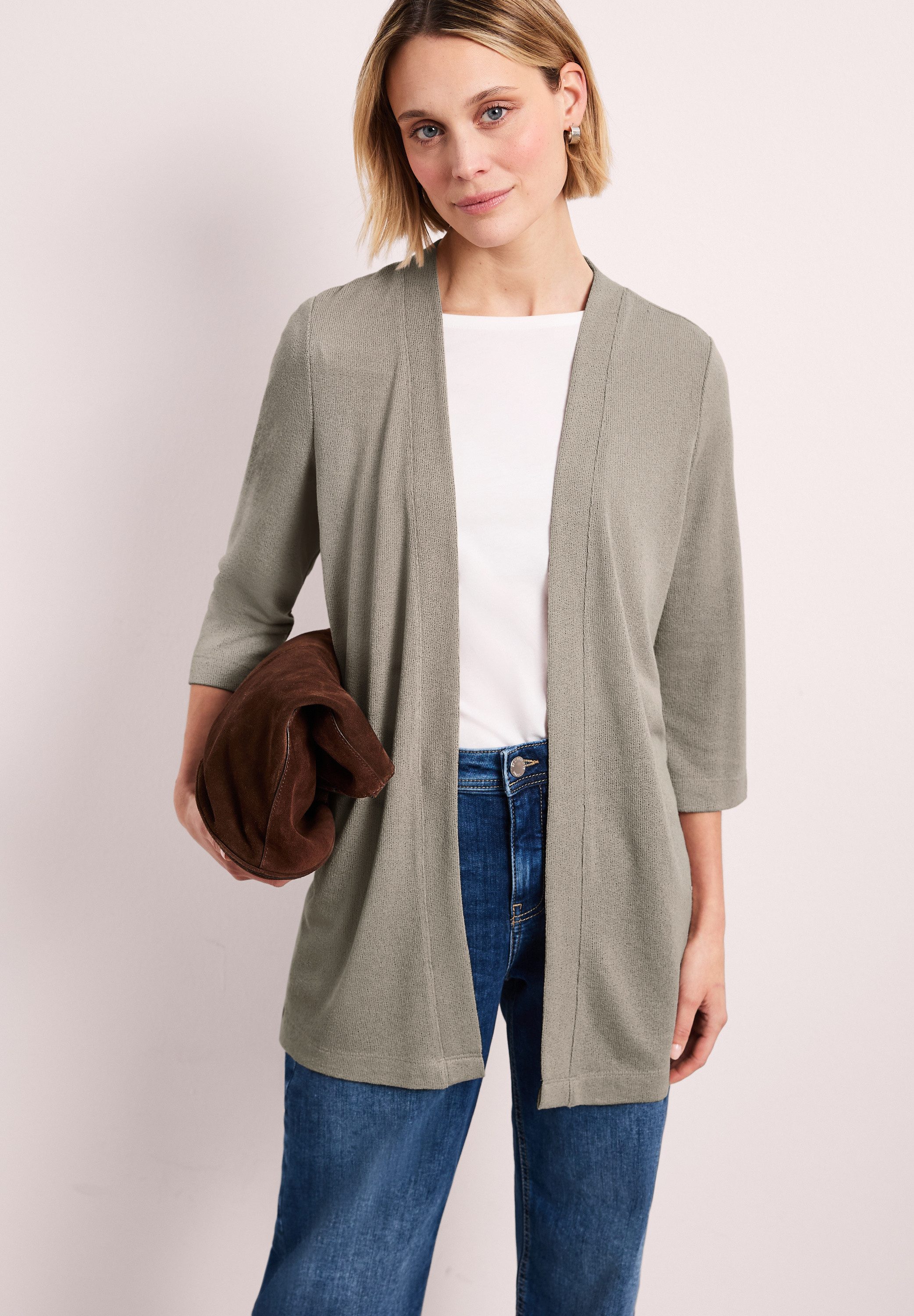STREET ONE Cardigan mit Materialmix