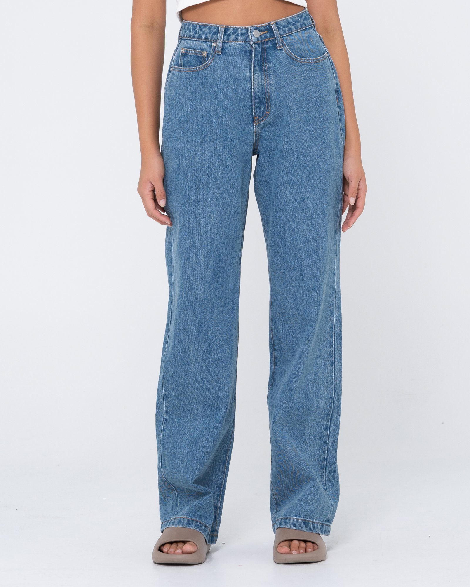 Rusty Weite Jeans HIGH BAGGY JEAN - Sea Blue