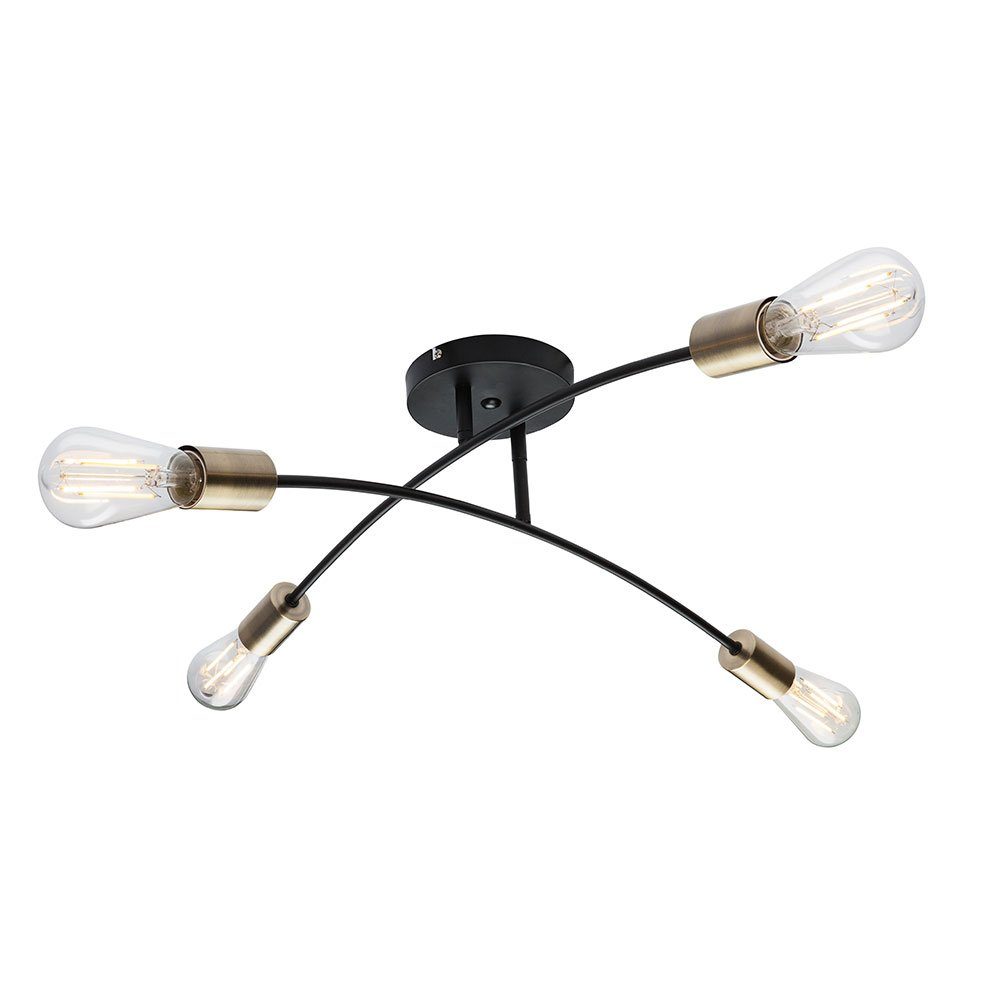 etc-shop 4 Deckenlampe Industriell Deckenleuchte Leuchtmittel Wohnzimmer nicht inklusive, Deckenleuchte,