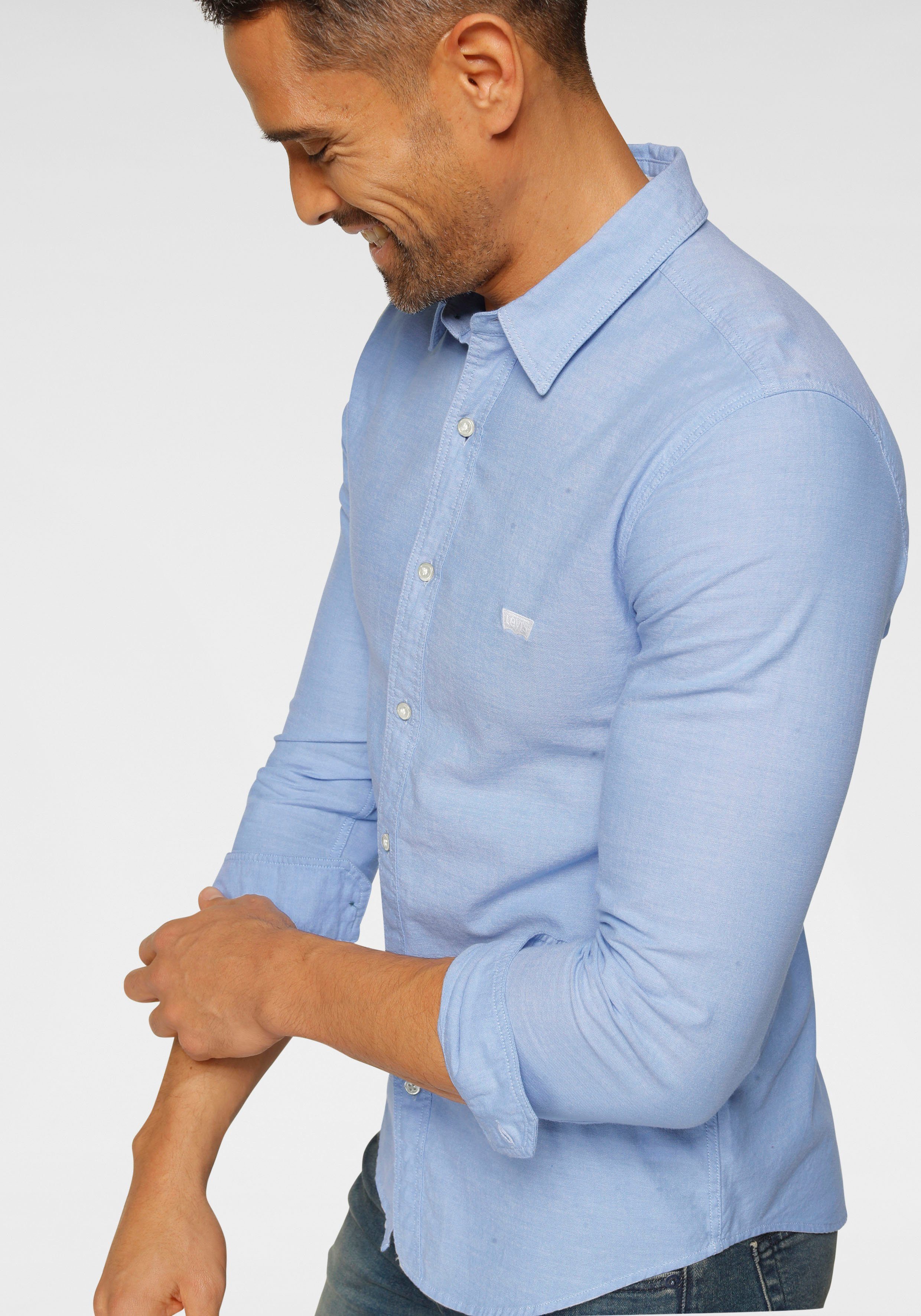Levi's® Jeanshemd BATTERY HM SHIRT SLIM mit Logobadge
