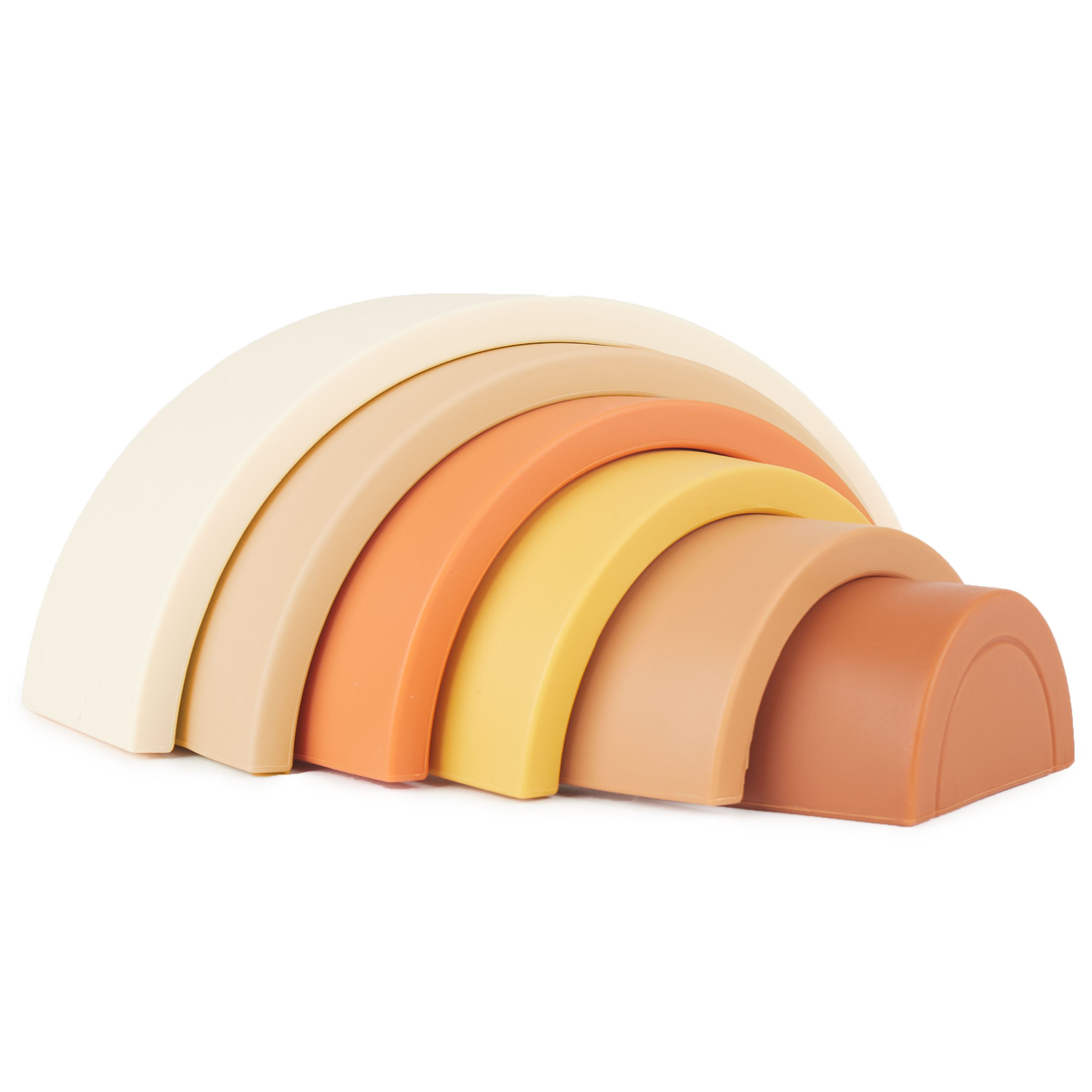 BIECO Stapelspielzeug Bieco Silikon Regenbogenn Baby Chocolate Bliss