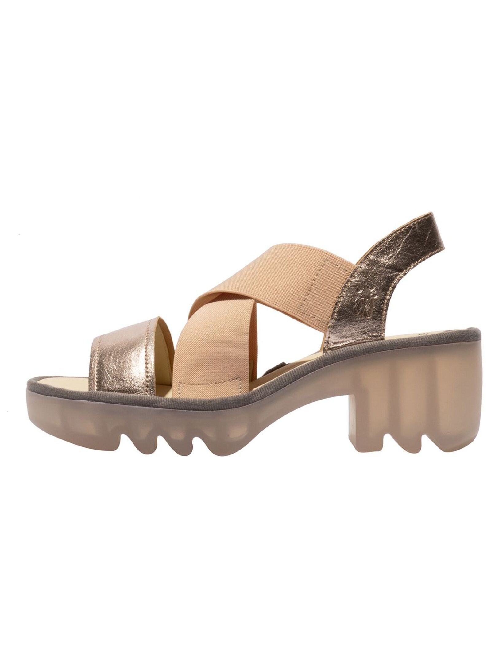 Fly London Fly London Sandalen Leder/Textil High-Heel-Sandalette