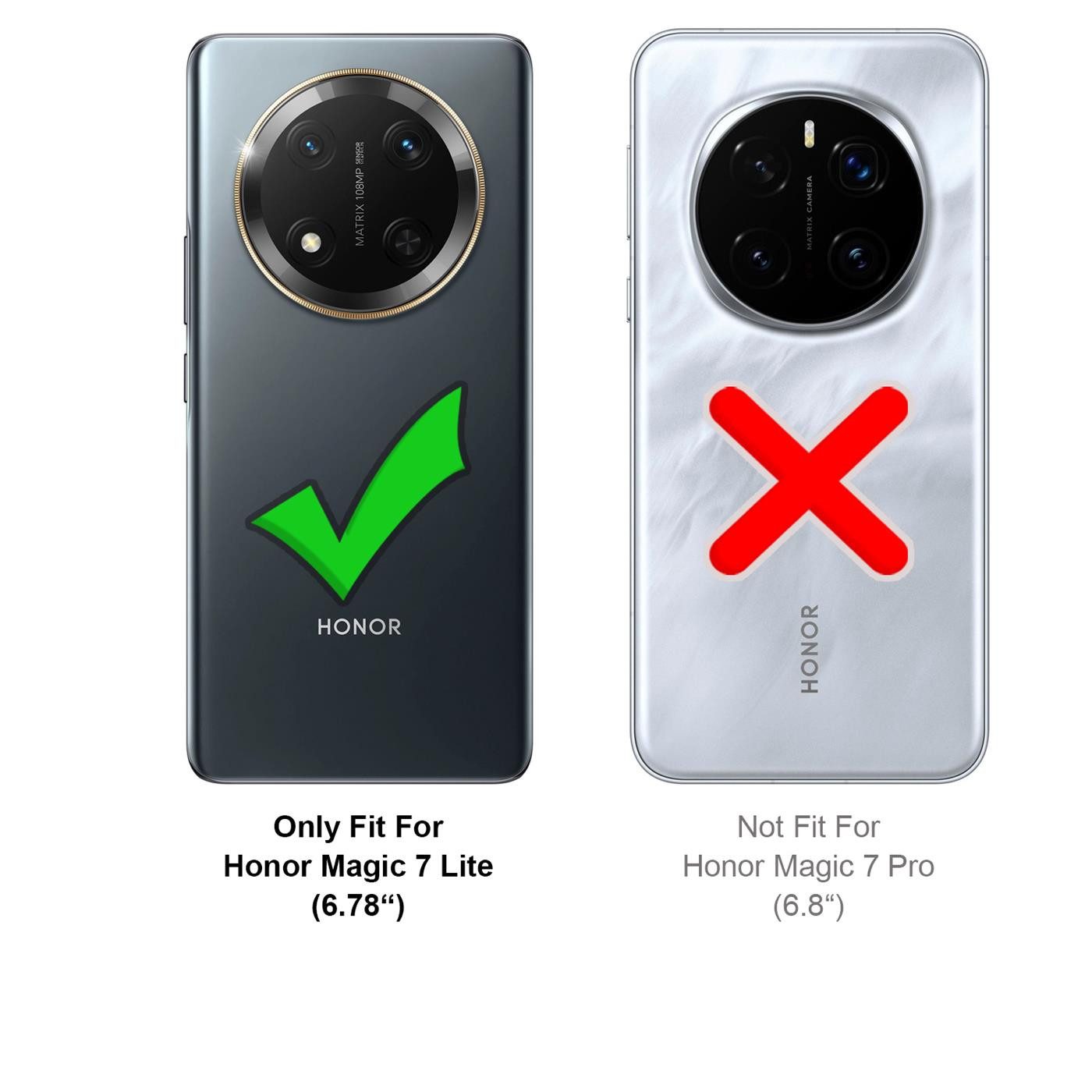 CoolGadget Handyhülle Black Series Handy Hülle für Honor Magic 7 Lite 6,67 Zoll, Edle Silikon Schlicht Robust Schutzhülle für Honor Magic7 Lite Hülle