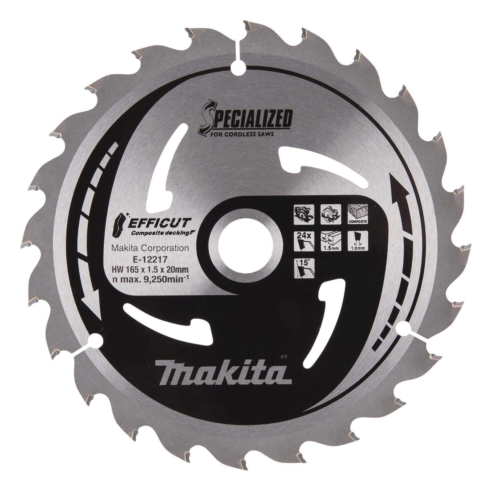 Makita Sägeblatt makita EFFICUT Sägeb165x20x24Z