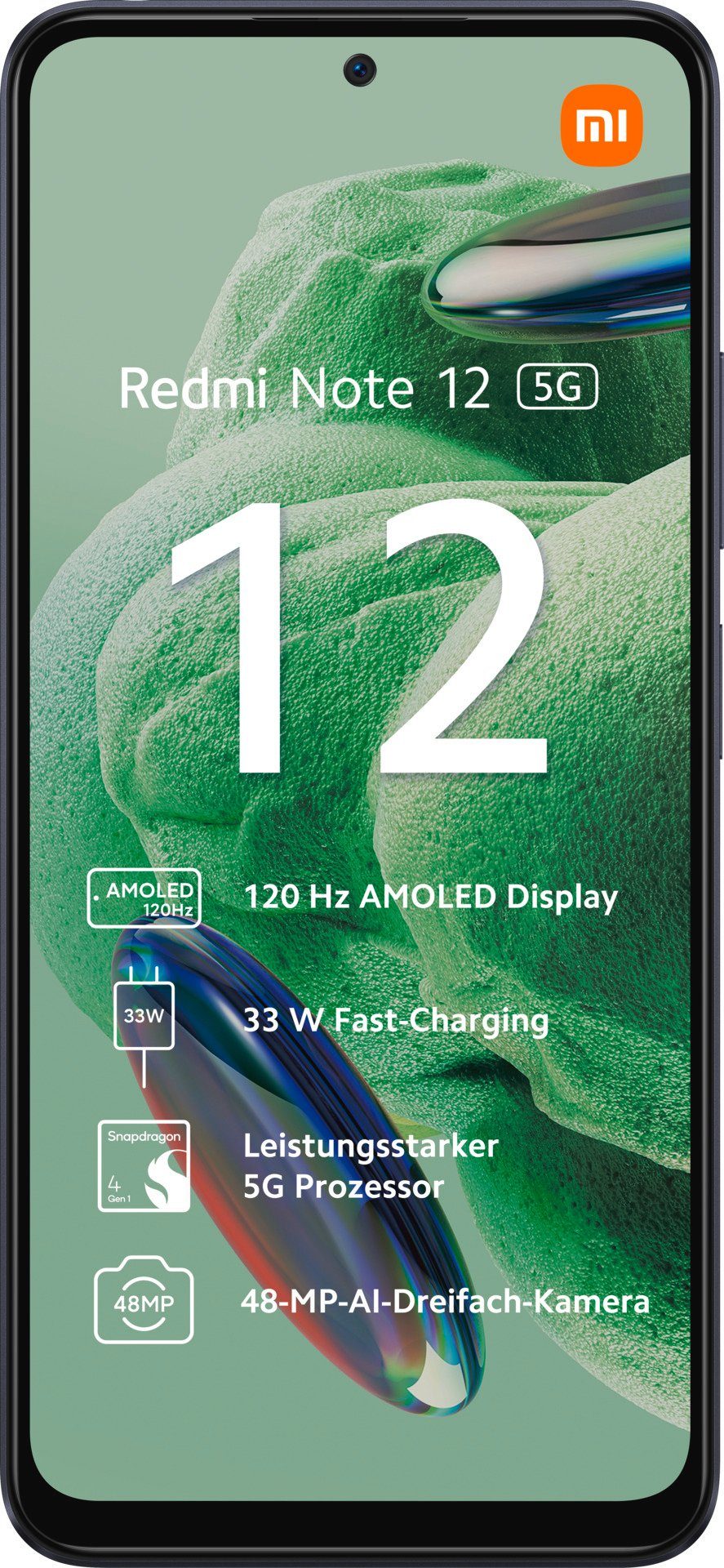 128 Smartphone 12 Redmi Zoll, Kamera) Speicherplatz, GB MP Xiaomi 5G (16,94 Note 48 4GB+128GB Dunkelgrau cm/6,67