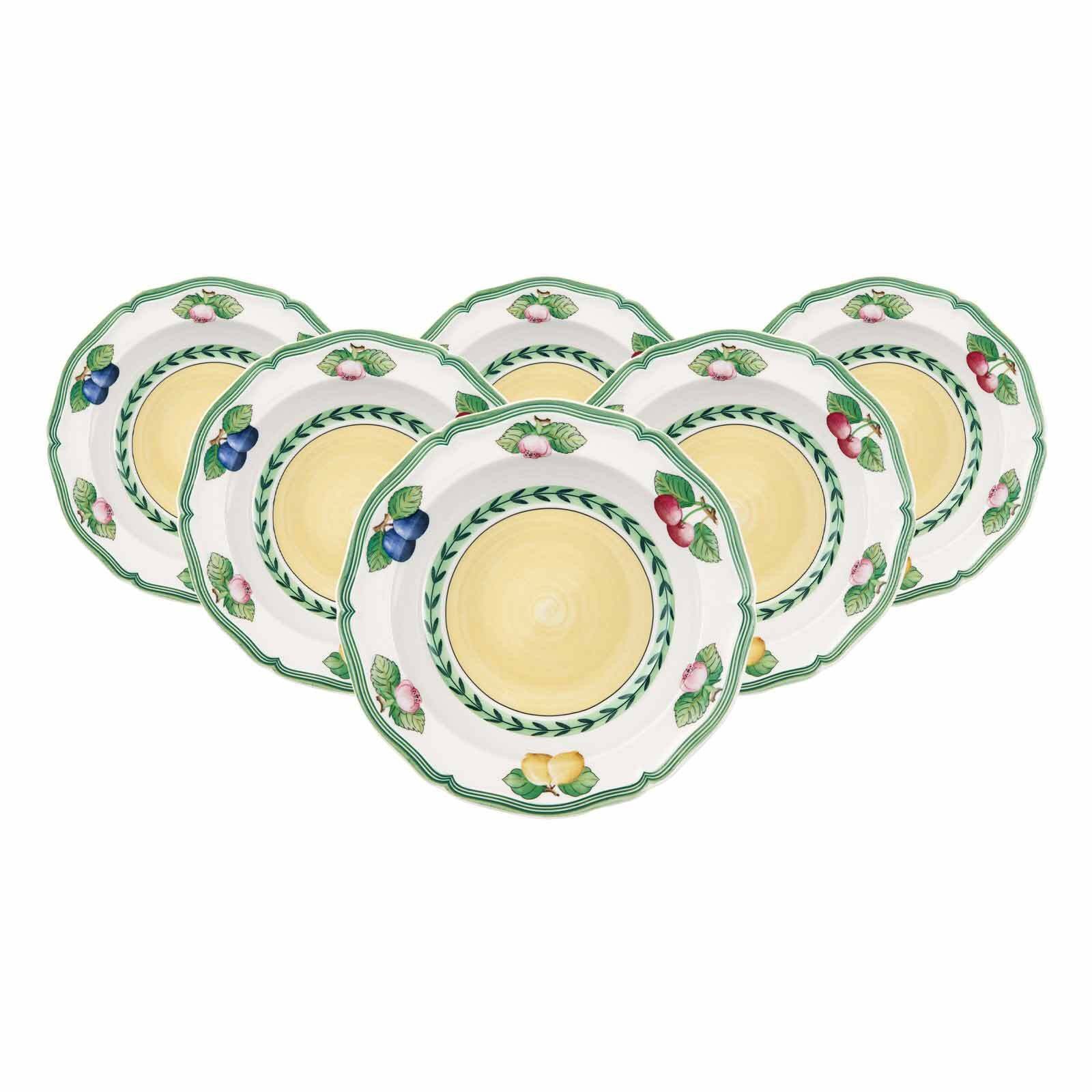 Villeroy & Boch Schale French Garden Fleurence Salatschalen ø 20,5 cm, Porzellan, (6 Schalen, 6-tlg)