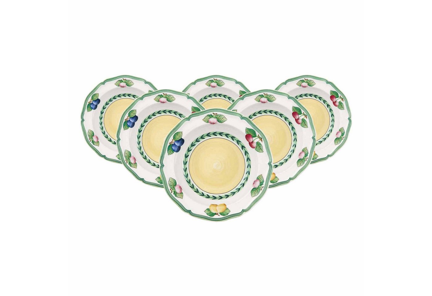 Villeroy & Boch Schale French Garden Fleurence Salatschalen ø 20,5 cm, Porzellan, (6 Schalen, 6-tlg)