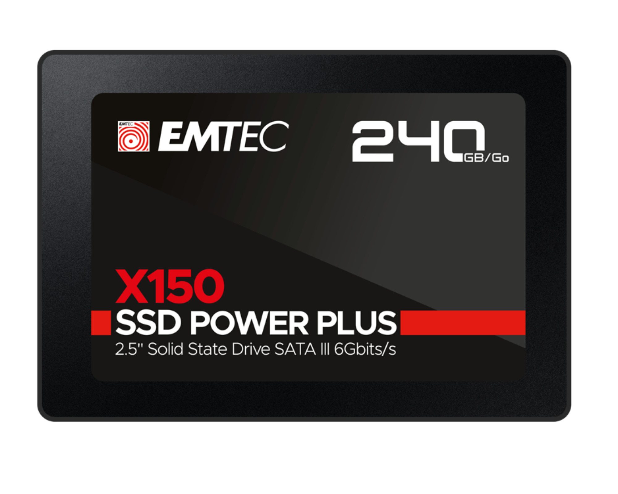 EMTEC X150 Power Plus interne SSD (240 GB) 2,5"" 520 MB/S Lesegeschwindigkeit, 500 MB/S Schreibgeschwindigkeit, 3 Jahre Herstellergarantie