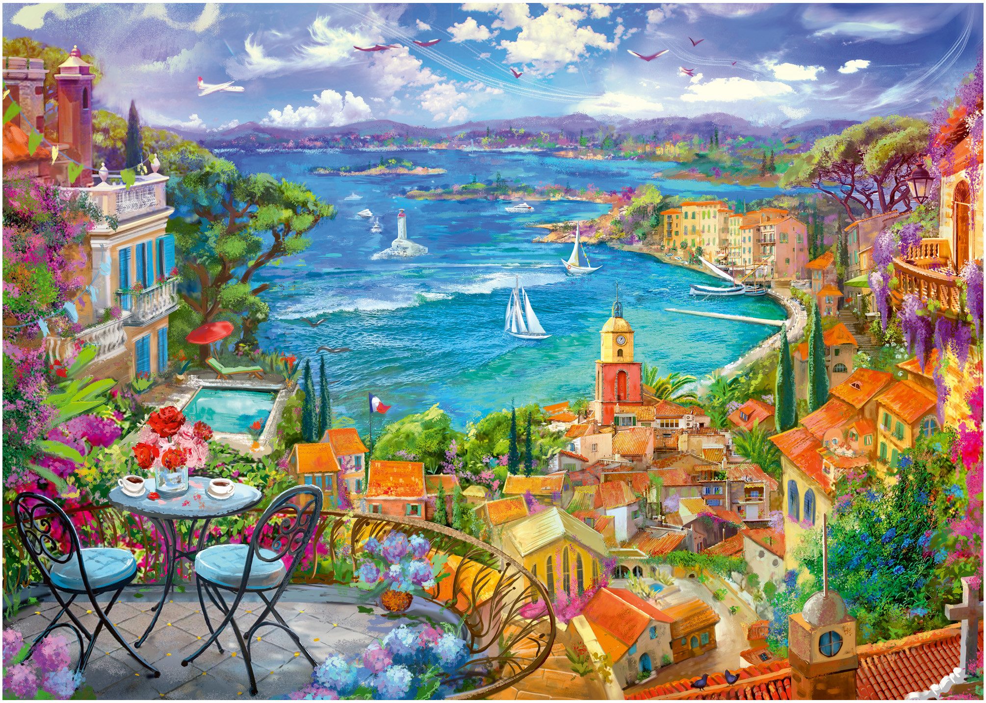 Ravensburger Puzzle St. Tropez, 1000 Puzzleteile, Made in Germany