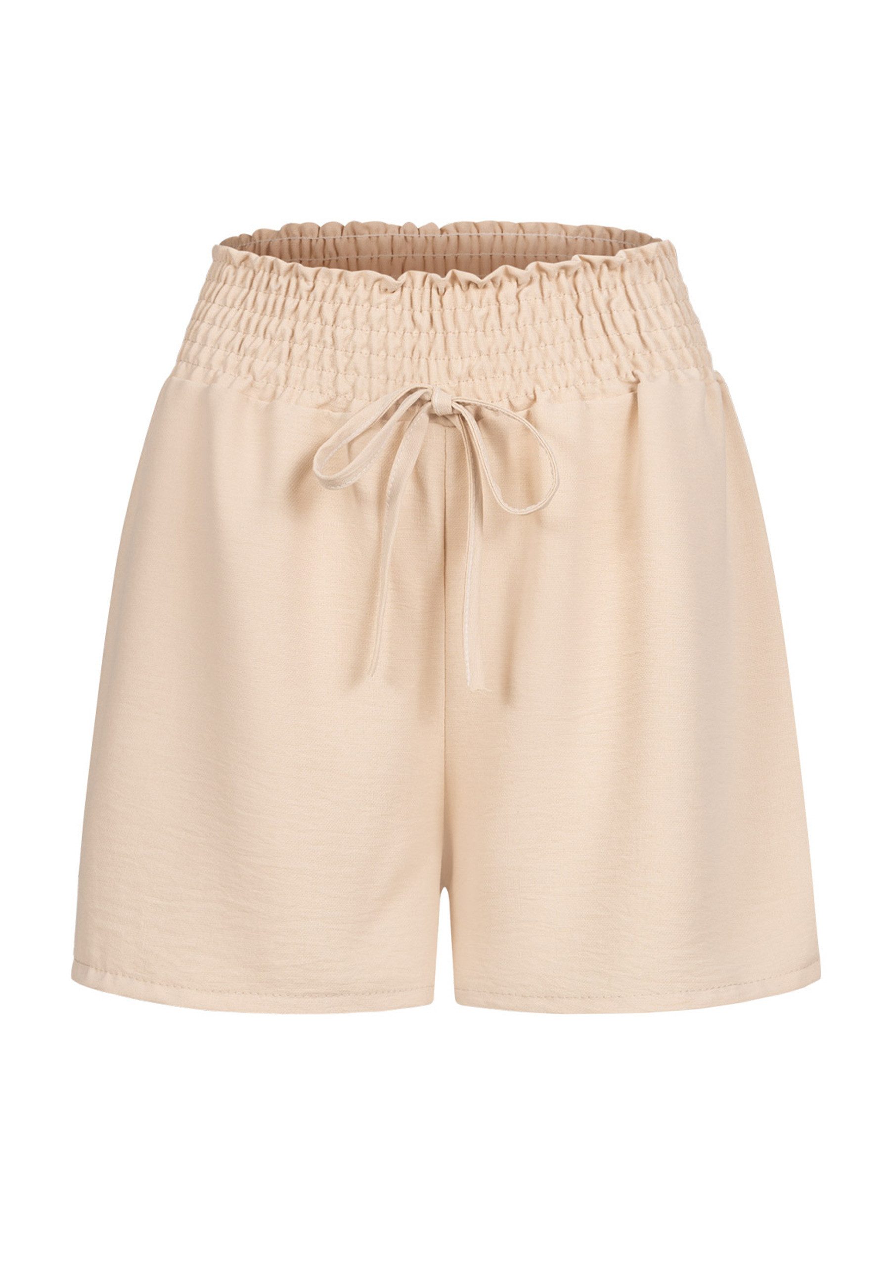 CLOUD 5IVE Shorts CLOUD 5IVE Musselin High Waist Shorts mit Bindedetail (1- günstig online kaufen