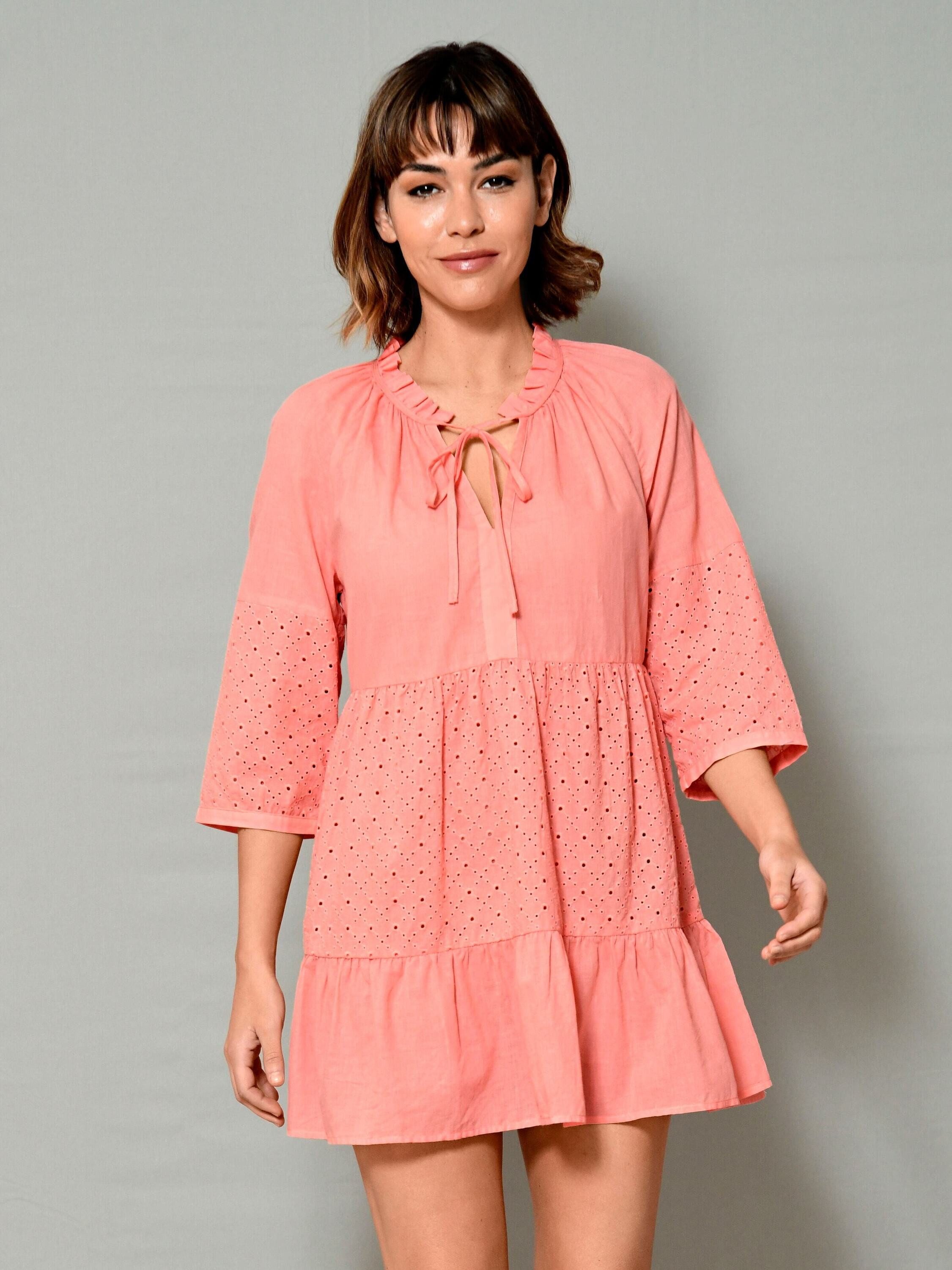 Alba Moda Tunika Tunika mit modischer Lochstickerei